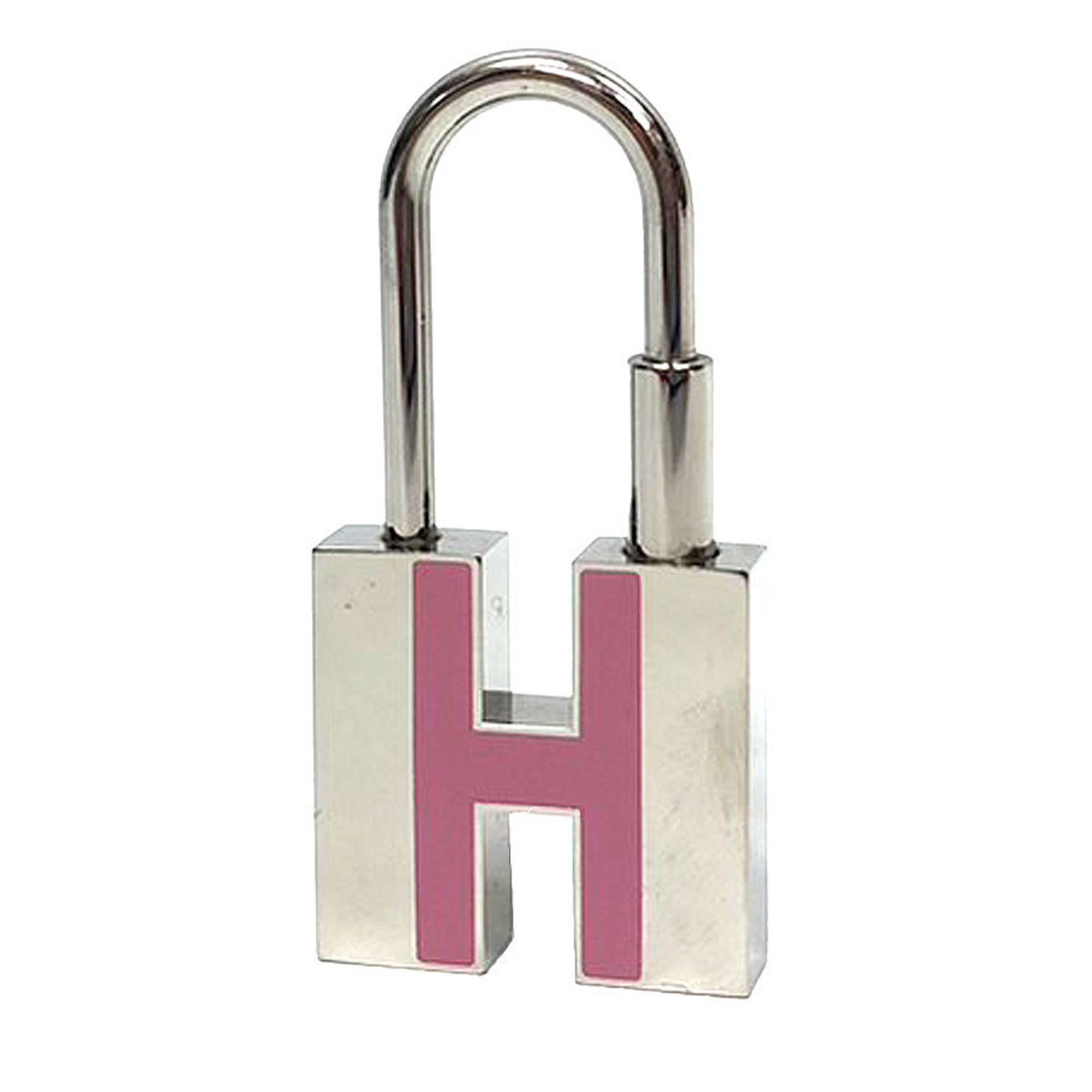 image of Hermes Key Hook Keychain Bag Charm H Cadena Light Pink/silver Hermes, Women's