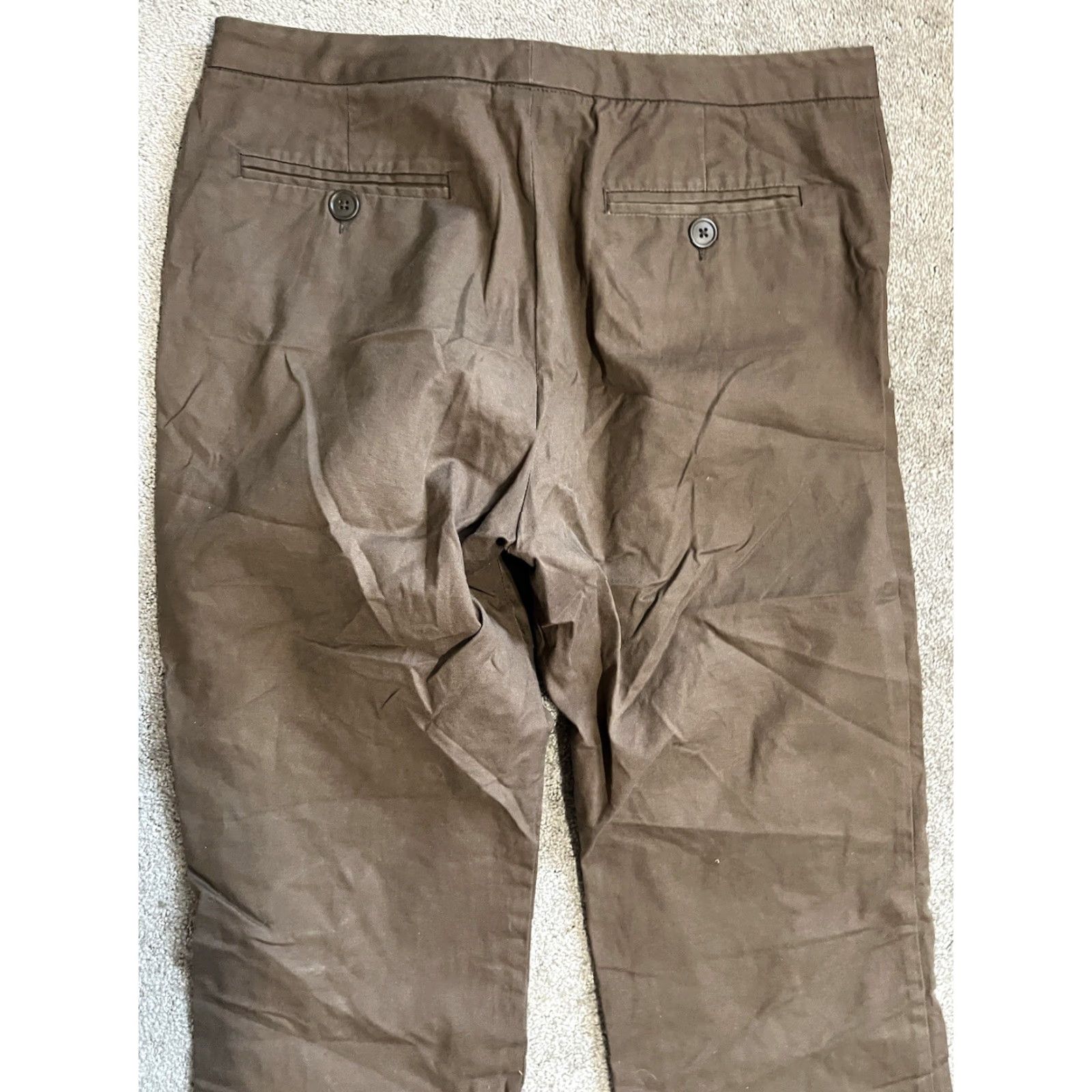Gap GAP Women's Pants Flat Front Chino 12 Regular Brown Size 34" / US 12 / IT 48 - 4 Thumbnail