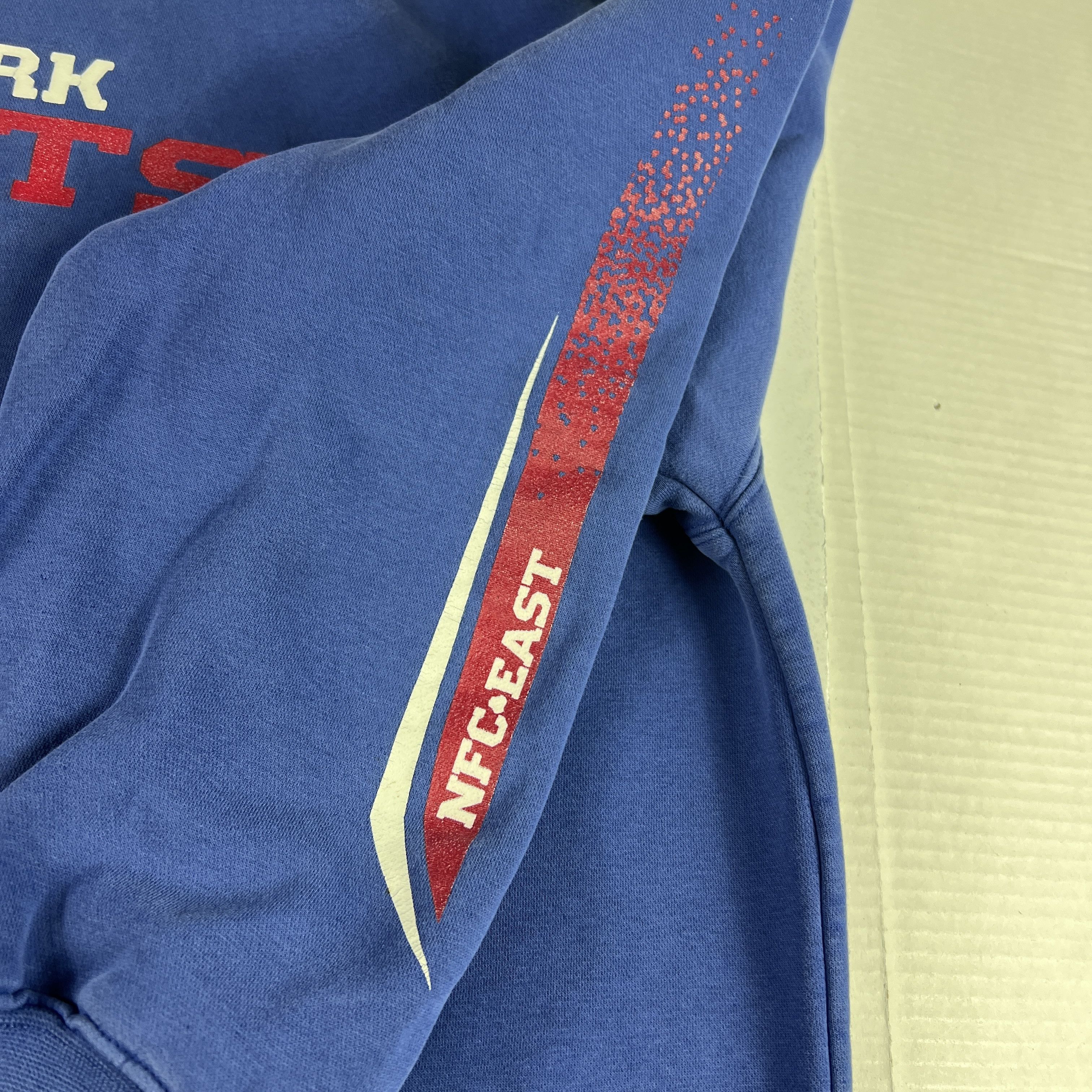 NFL × Reebok Y2K Reebok New York Giants Sweatshirt Blue Thrashed Hoodie Size US XXL / EU 58 / 5 - 8 Thumbnail