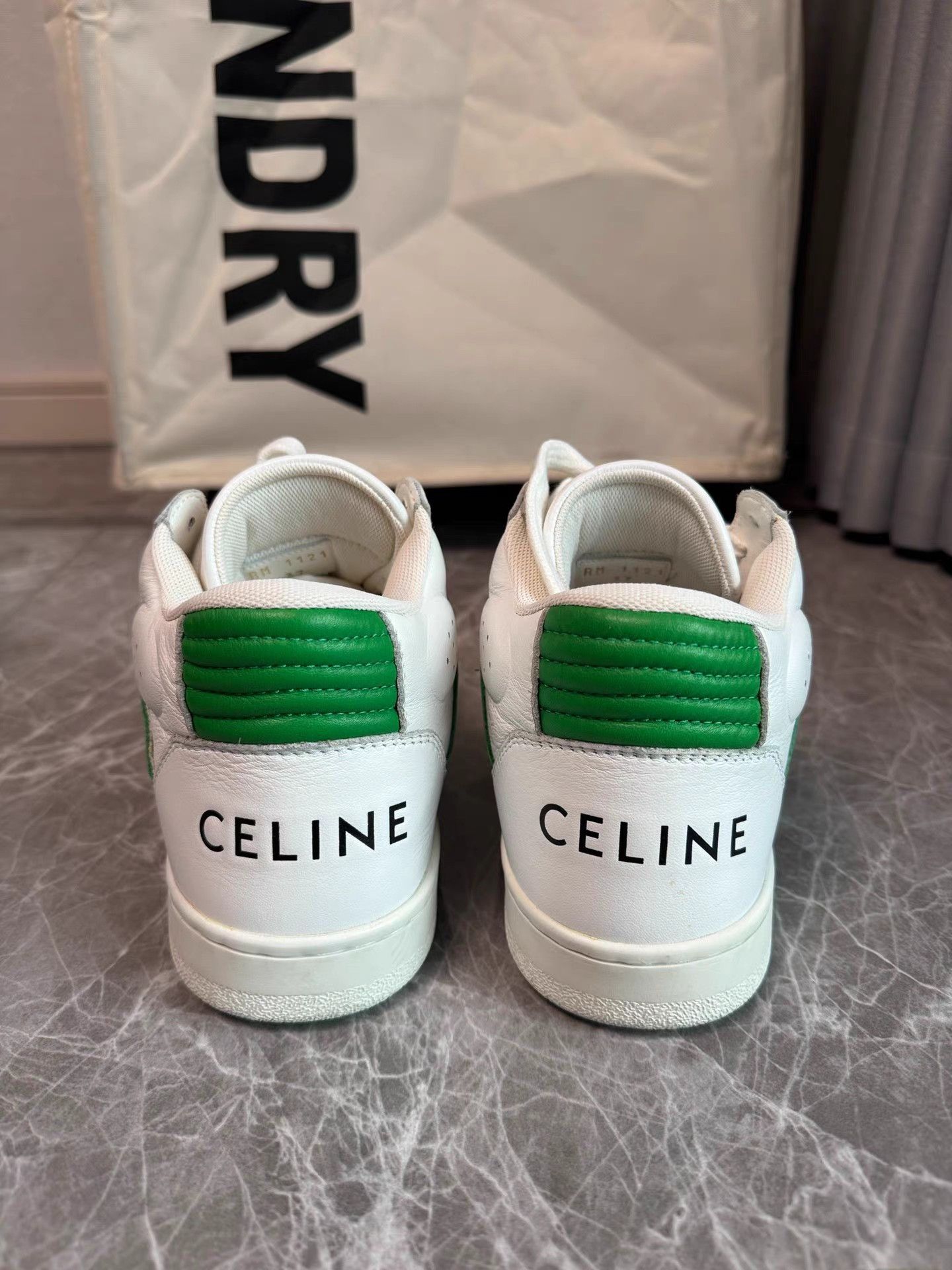 Celine Celine CT02 White & Green Color Block Sneakers K6 Size US 7 / IT 37 - 3 Thumbnail