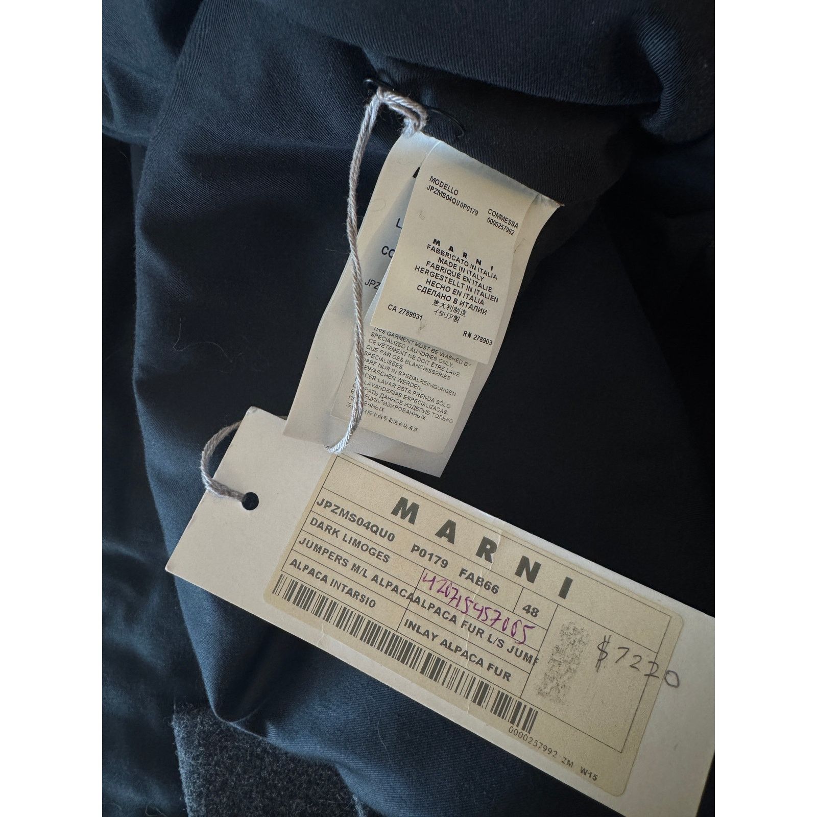 Marni Marni NWT 2010s Wool Crew Neck Sweater with Alpaca Fur Size US M / EU 48-50 / 2 - 5 Thumbnail
