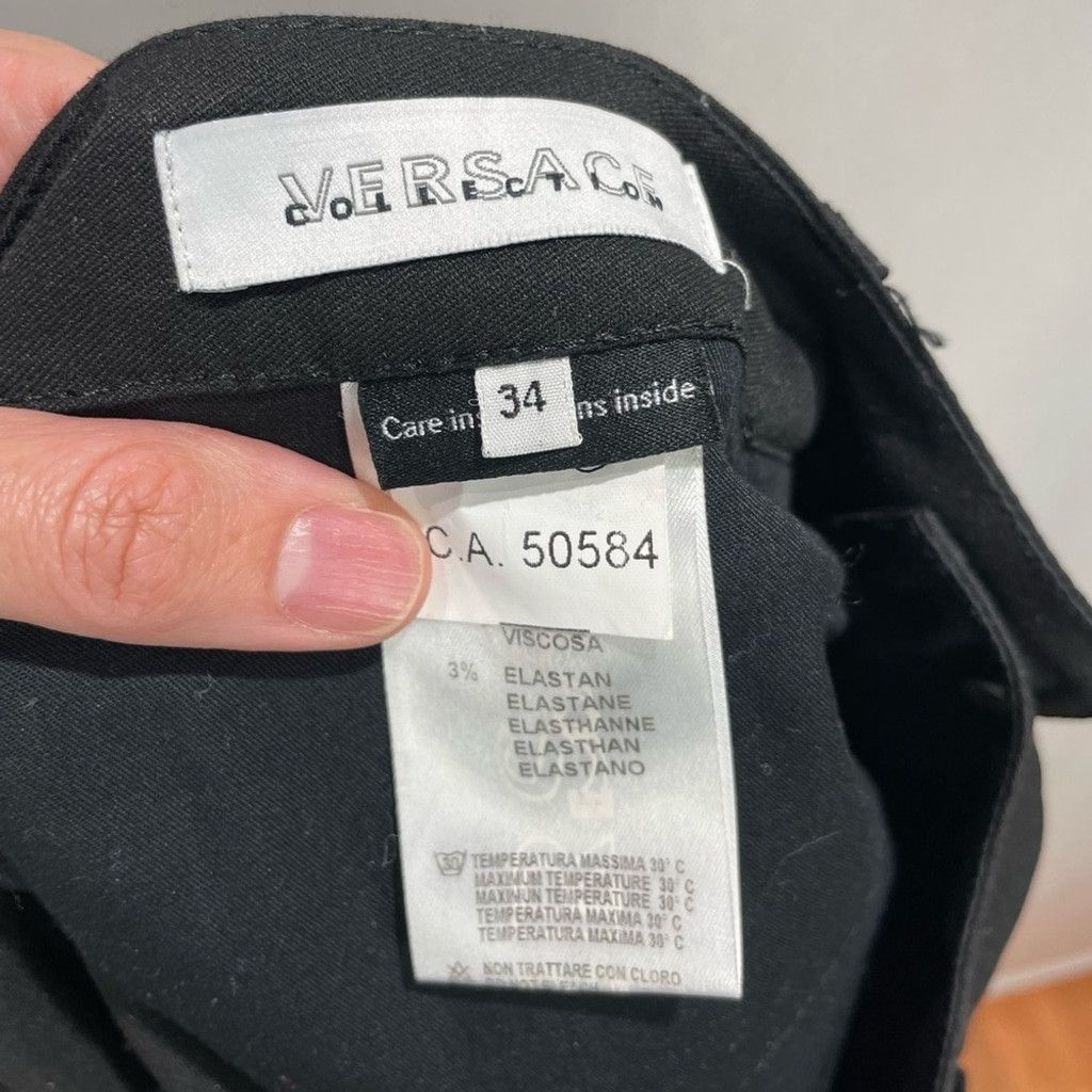 Versace Versace Collection Trend Black Straight Fit Jeans Size 34/28 Size US 34 / EU 50 - 10 Thumbnail