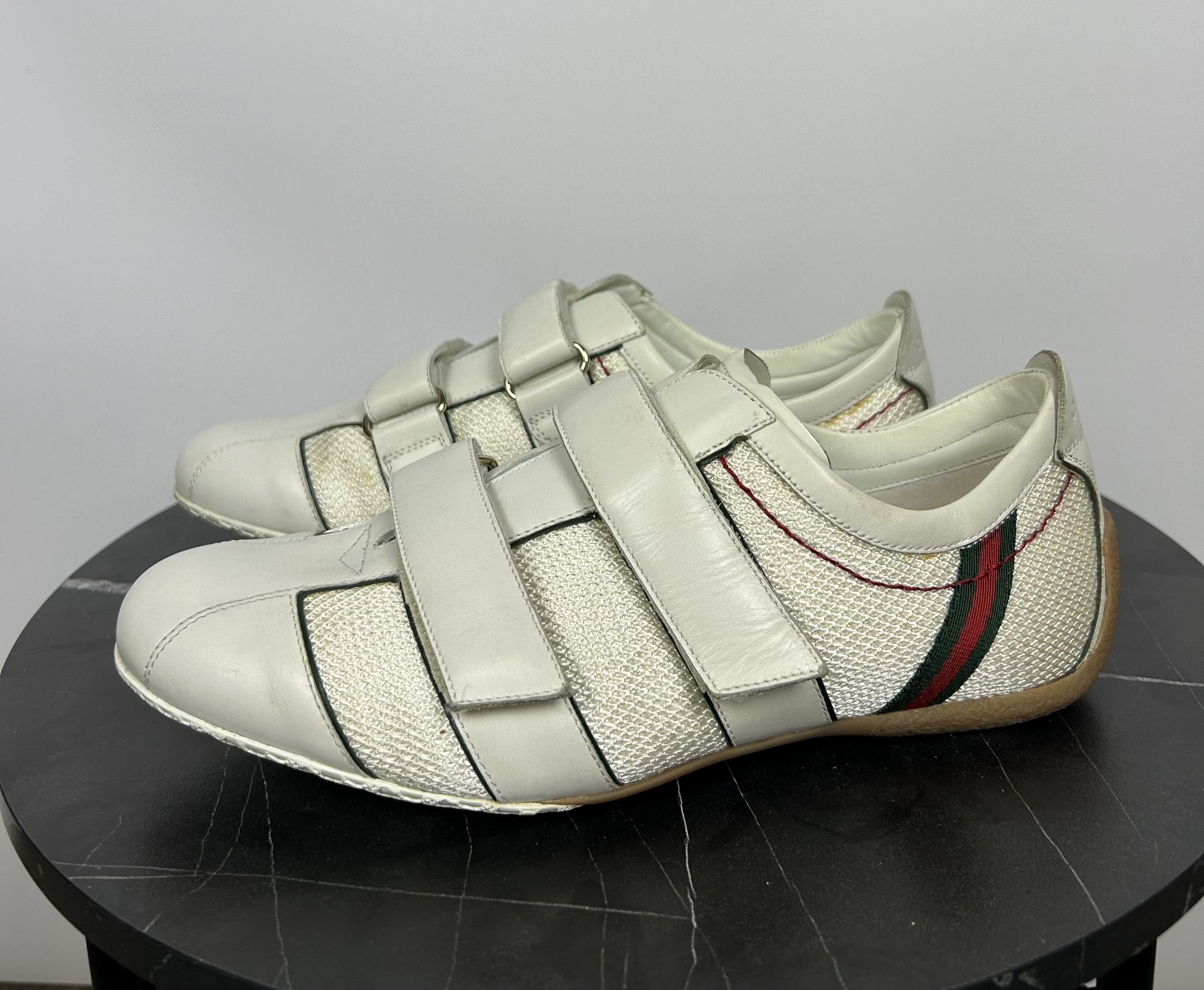 Gucci GUCCI Womens Sneakers Shoes Leather White Size 39 EUR Size US 7.5 / IT 37.5 - 2 Thumbnail
