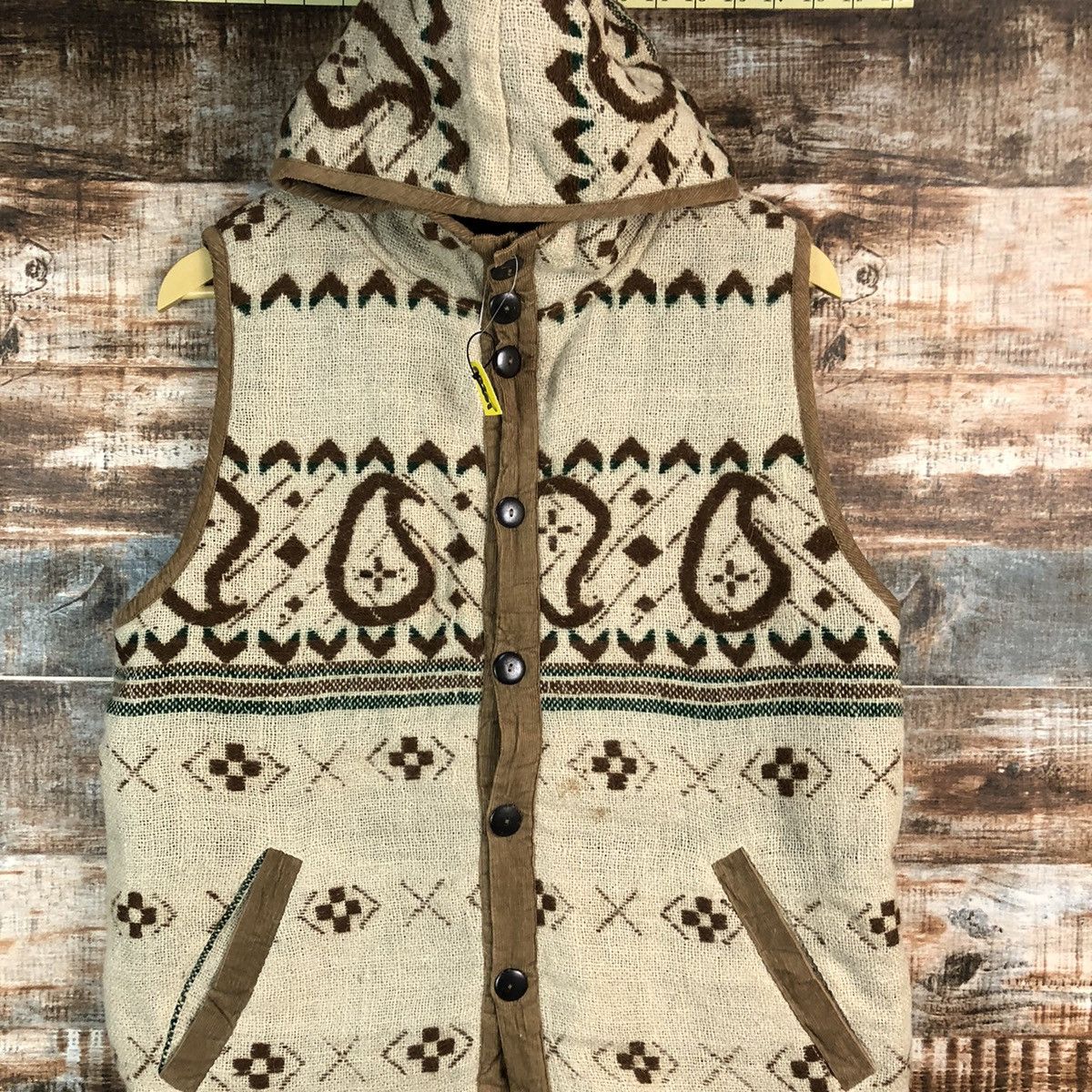 Japanese Brand Amina Brown Cardigan Hoodie Vest #A2301 Size US M / EU 48-50 / 2 - 5 Thumbnail