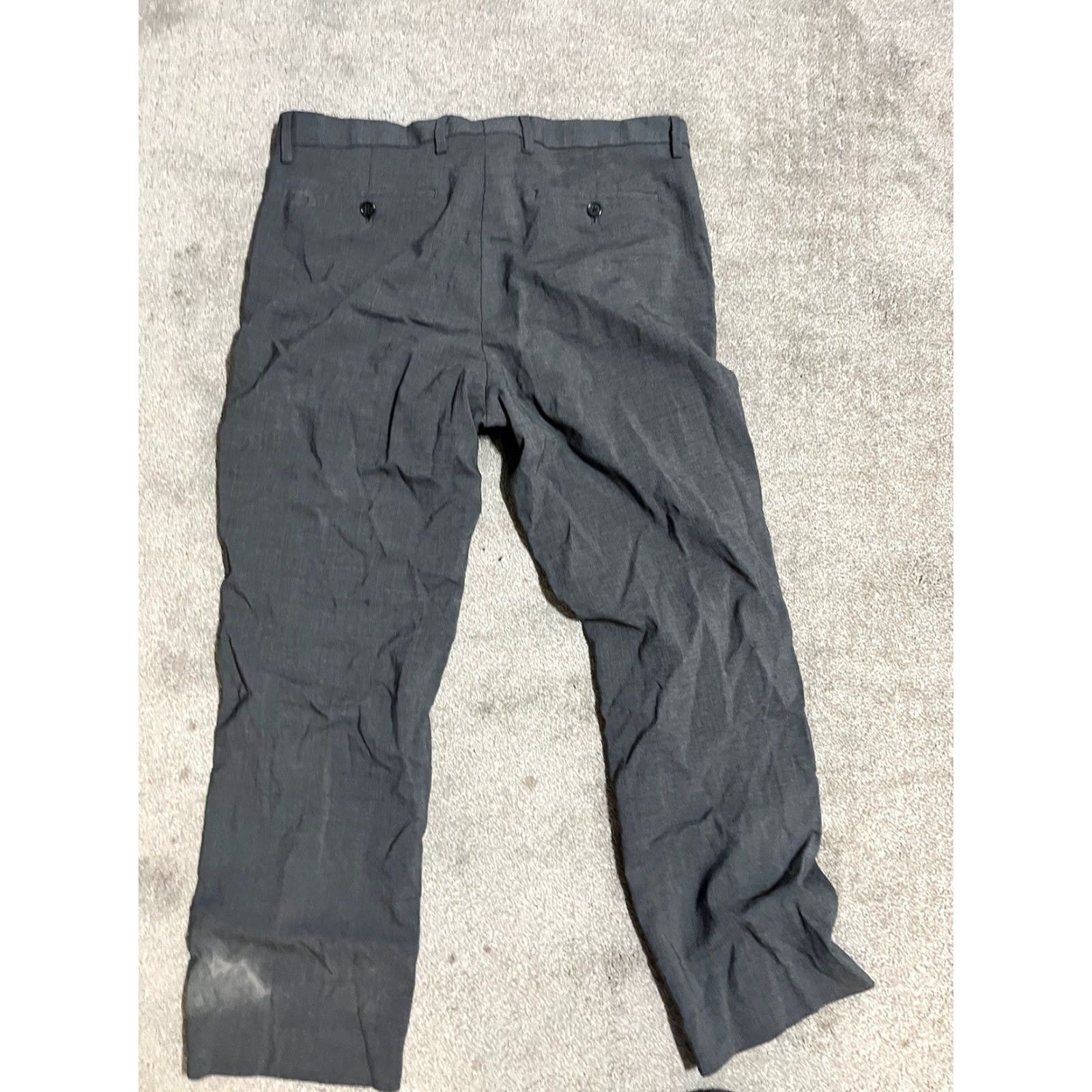 Banana Republic VINTAGE Banana Republic Slim Dress Pants Gray Wool 35x30 Men Regular 90s City Preppy Stretch Pants Mens Size US 35 - 5 Thumbnail