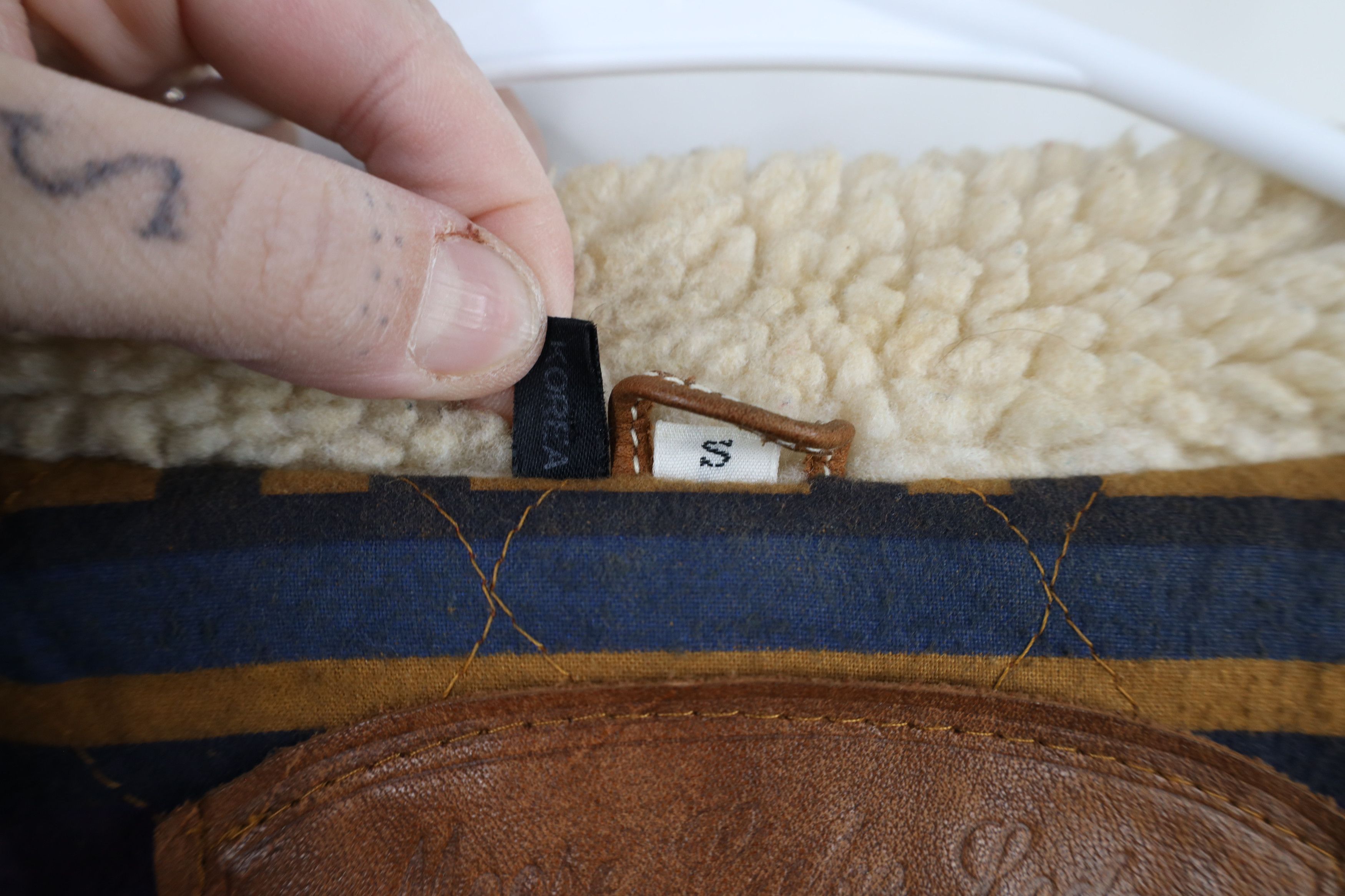 Vintage Vintage 90s Streetwear Shearling Collar Leather Jacket Size S / US 4 / IT 40 - 10 Thumbnail
