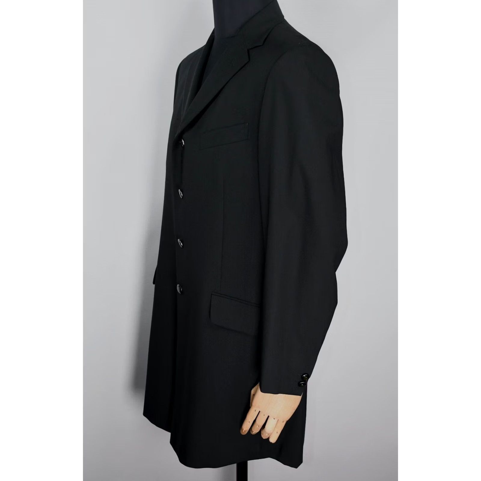 Pal Zileri PAL ZILIERI CEREMONIA REDA SUPER 100's Wool Long Jacket 52 Black Mens Blazer Vintage No Size 52R - 3 Thumbnail