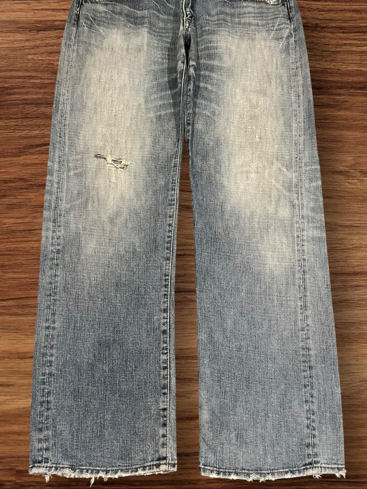 Japanese Brand Vintage Japanese Brand GL Heart Blue Washed Baggy Leg Jeans Size US 36 / EU 52 - 10 Thumbnail