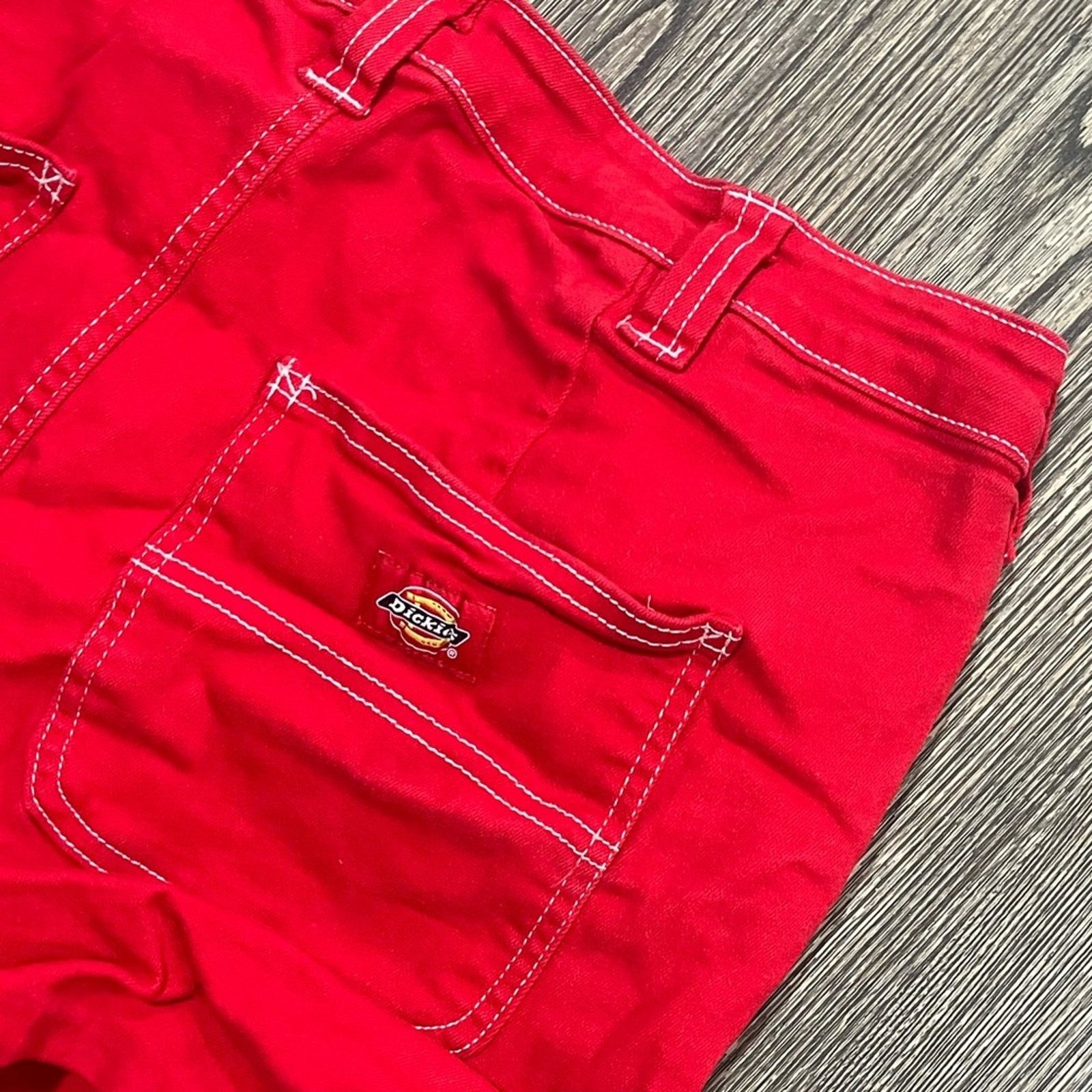 Dickies Dickies Womens Carpenter Shorts High Rise Denim Size 14 Size 36" / US 14 / IT 50 - 8 Thumbnail
