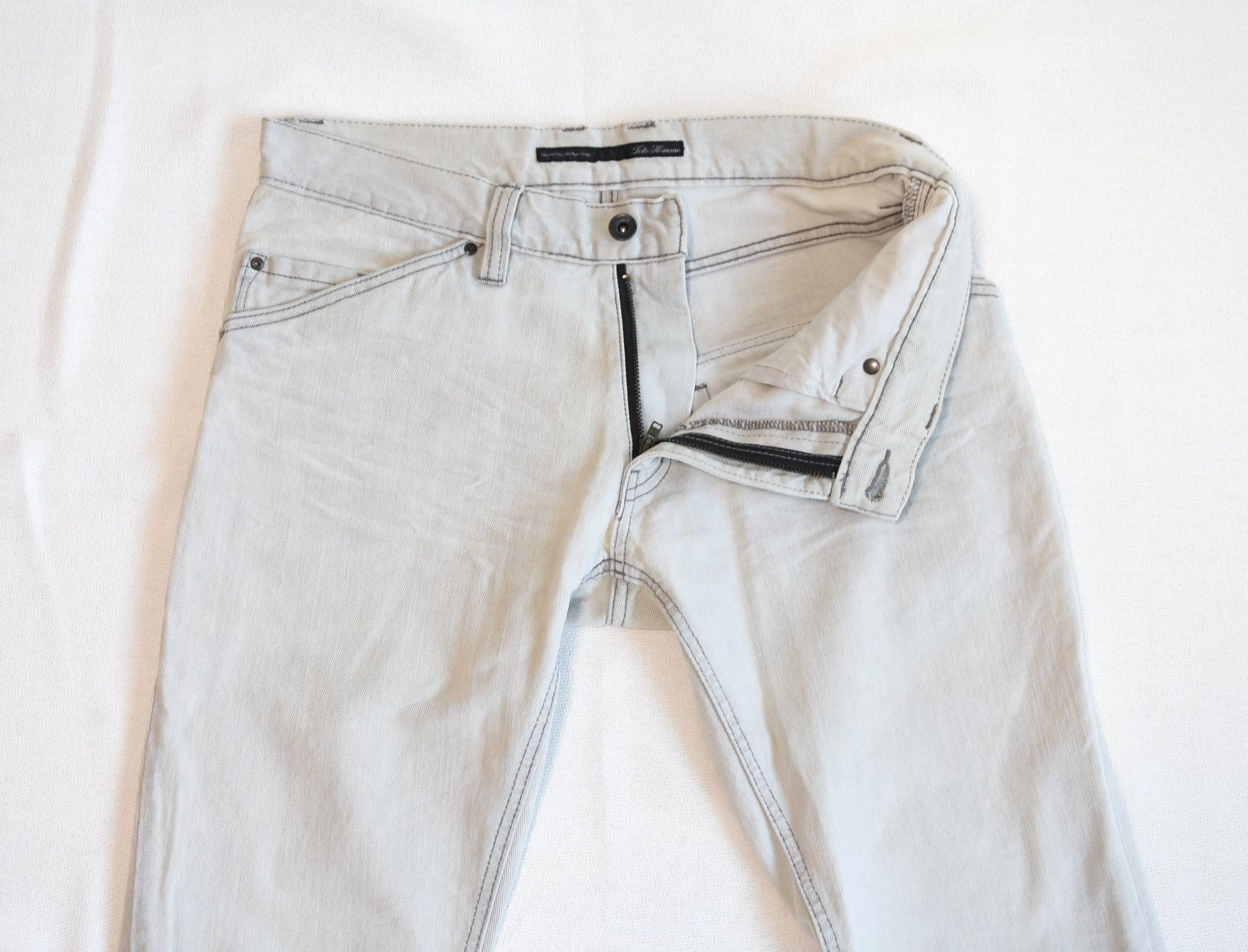 Japanese Brand TETE HOMME Y2K Flare Denim Pants Light Wash Japan Style Size US 31 - 3 Thumbnail