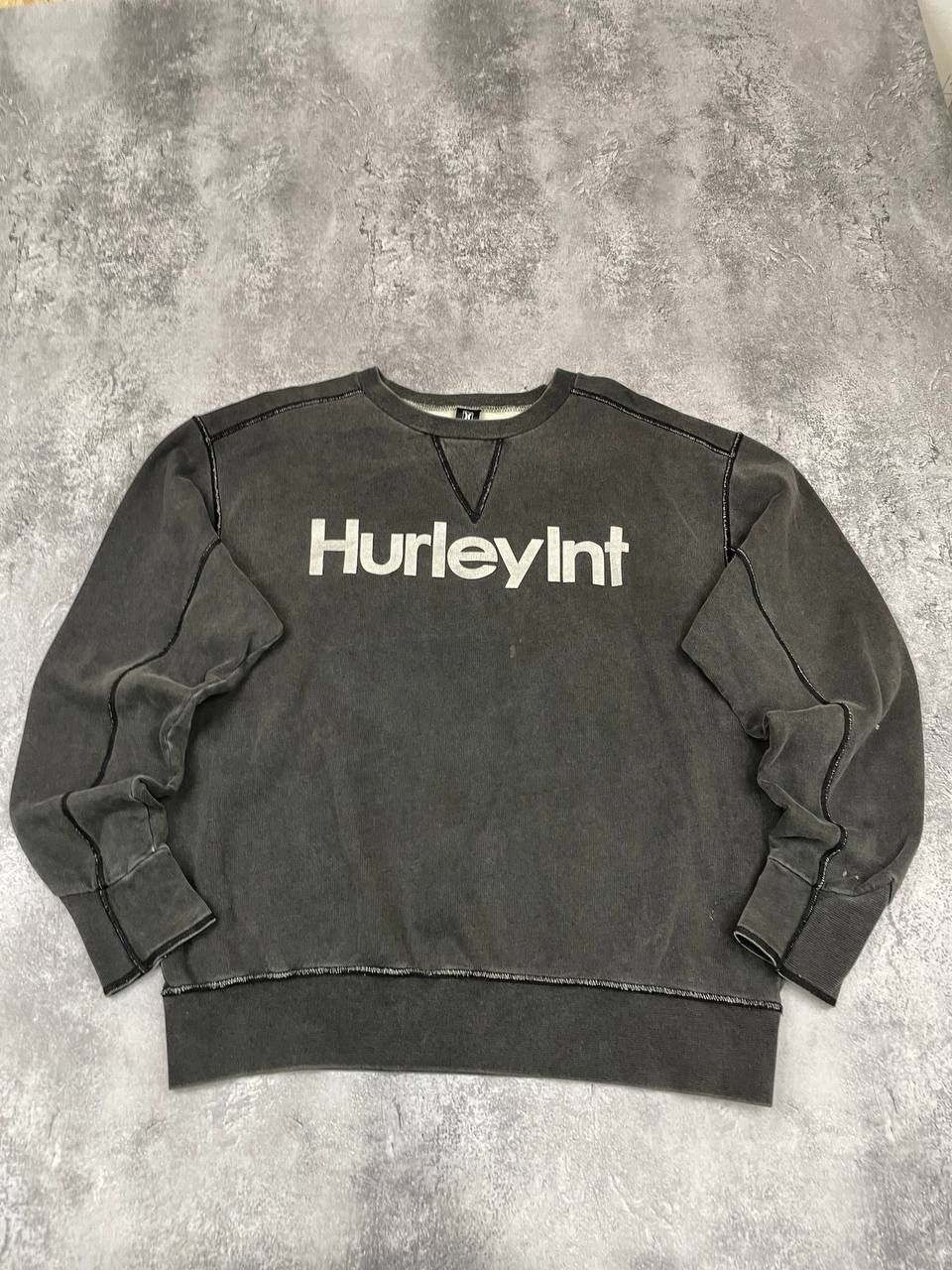 Hurley Hurley Men Vintage Cotton Sweatshirt Dark Grey Size XL Size US XL / EU 56 / 4 - 1 Thumbnail