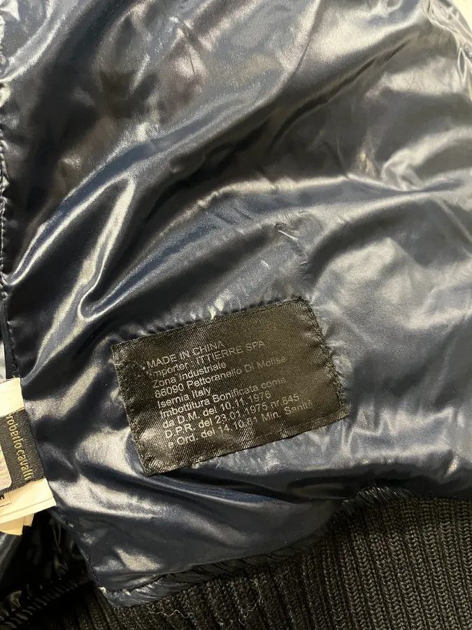 Just Cavalli 2000s Cavalli Navy Nylon British Cozy Puffer Jacket Size US M / EU 48-50 / 2 - 10 Thumbnail