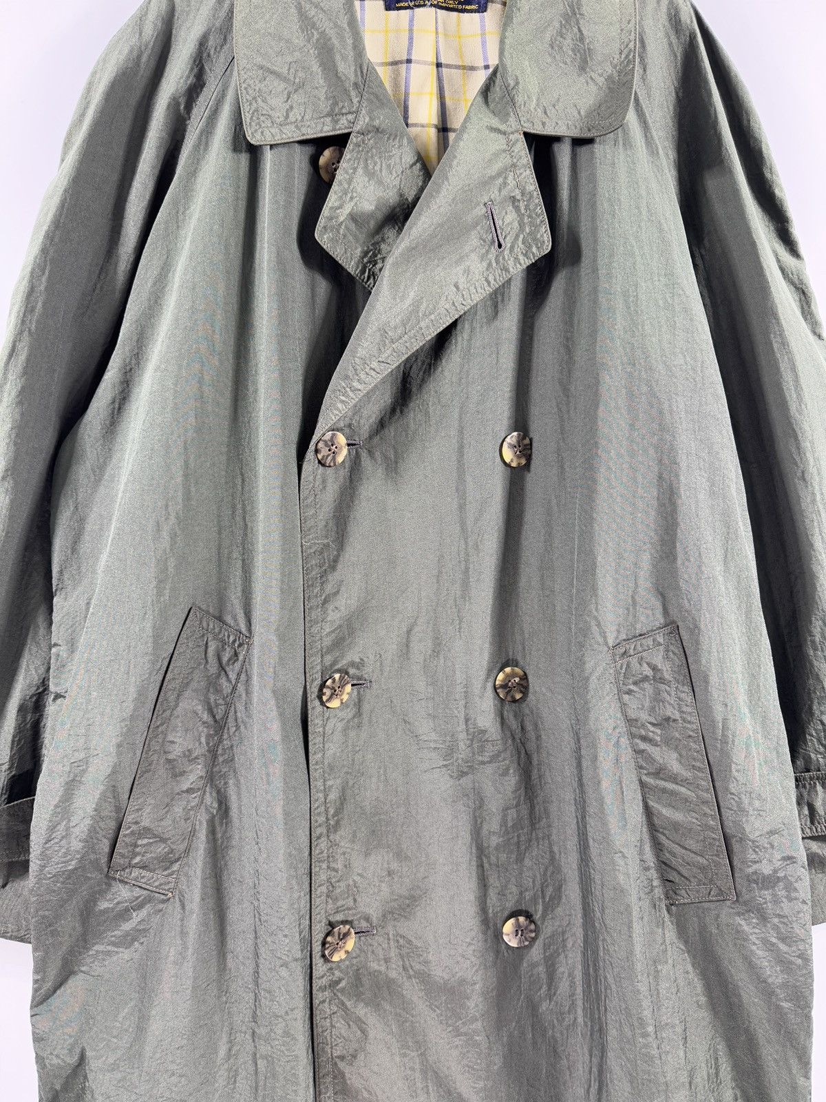 Brooks Brothers 🔥 90's Brooks Brothers Thom Browne Nylon trench Coat Size US L / EU 52-54 / 3 - 4 Thumbnail