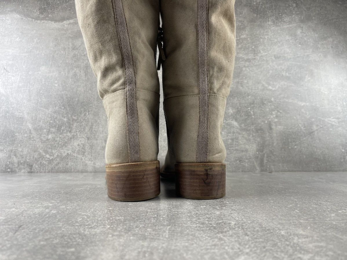 Prada Prada Vintage Tall Canvas / Leather Boots Beige EU 39 Size US 9 / IT 39 - 6 Thumbnail