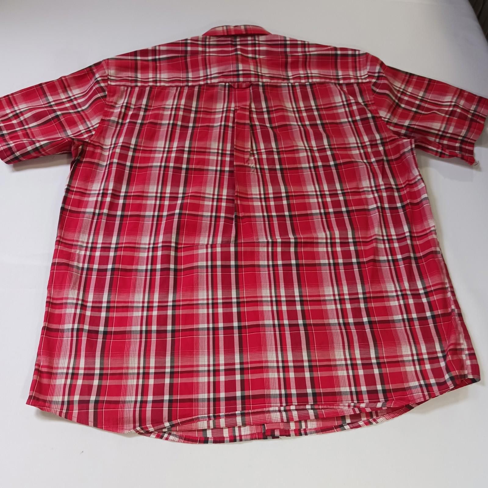 Other Kings Club Sportswear Men's Red Plaid Short Sleeve Shirt L Size US L / EU 52-54 / 3 - 12 Thumbnail