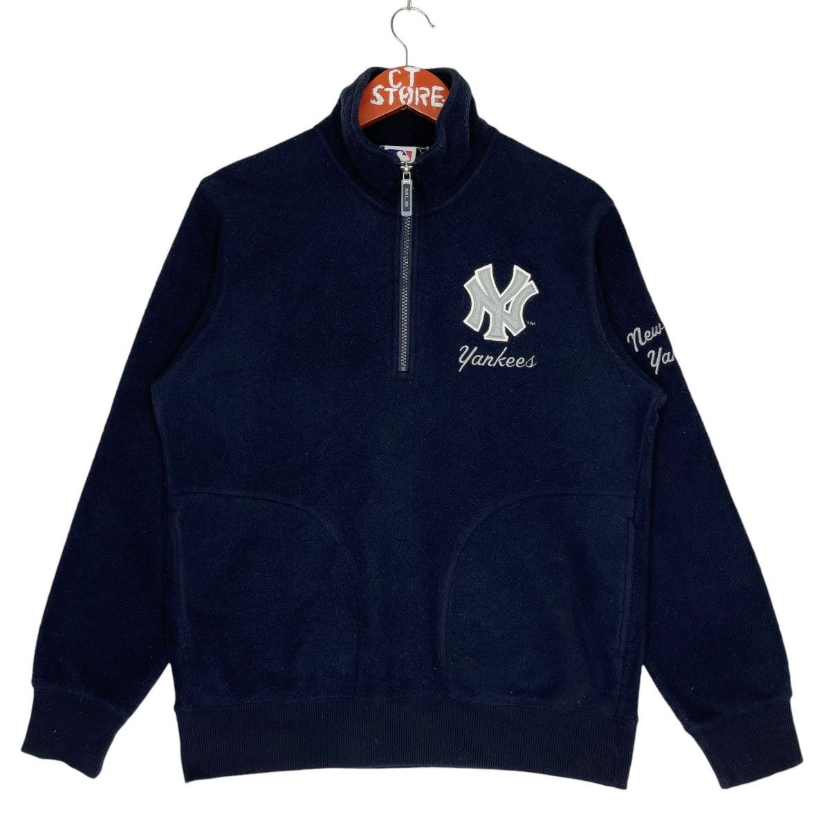 MLB × New York Yankees MLB New York Yankees Half Zipper Fleece Sweatshirt Size US M / EU 48-50 / 2 - 1 Thumbnail