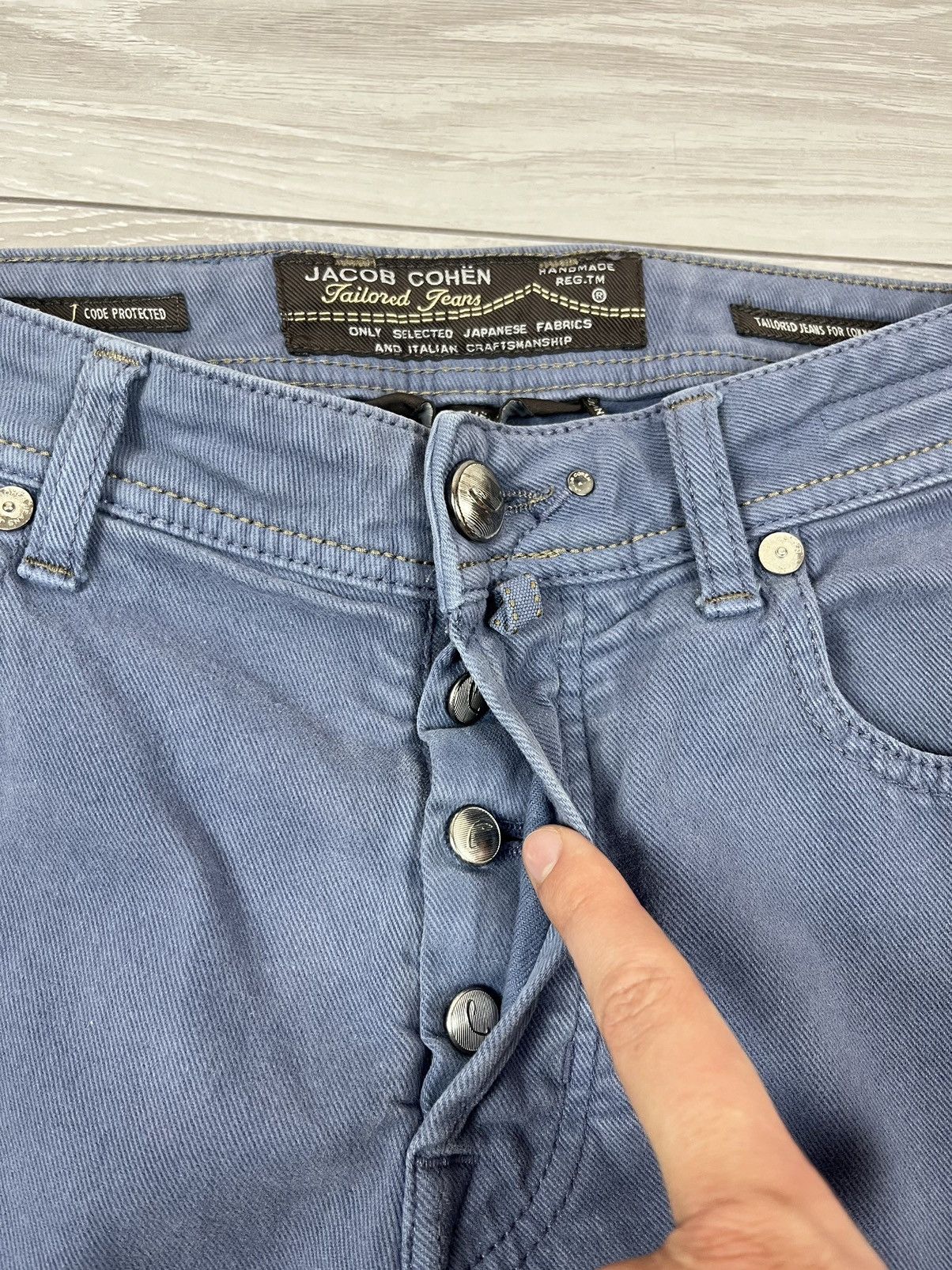 Jacob Cohen Jacob Cohen Luxury Hand Made Straight Blue Pants Jeans 31 sz Size US 31 - 9 Thumbnail
