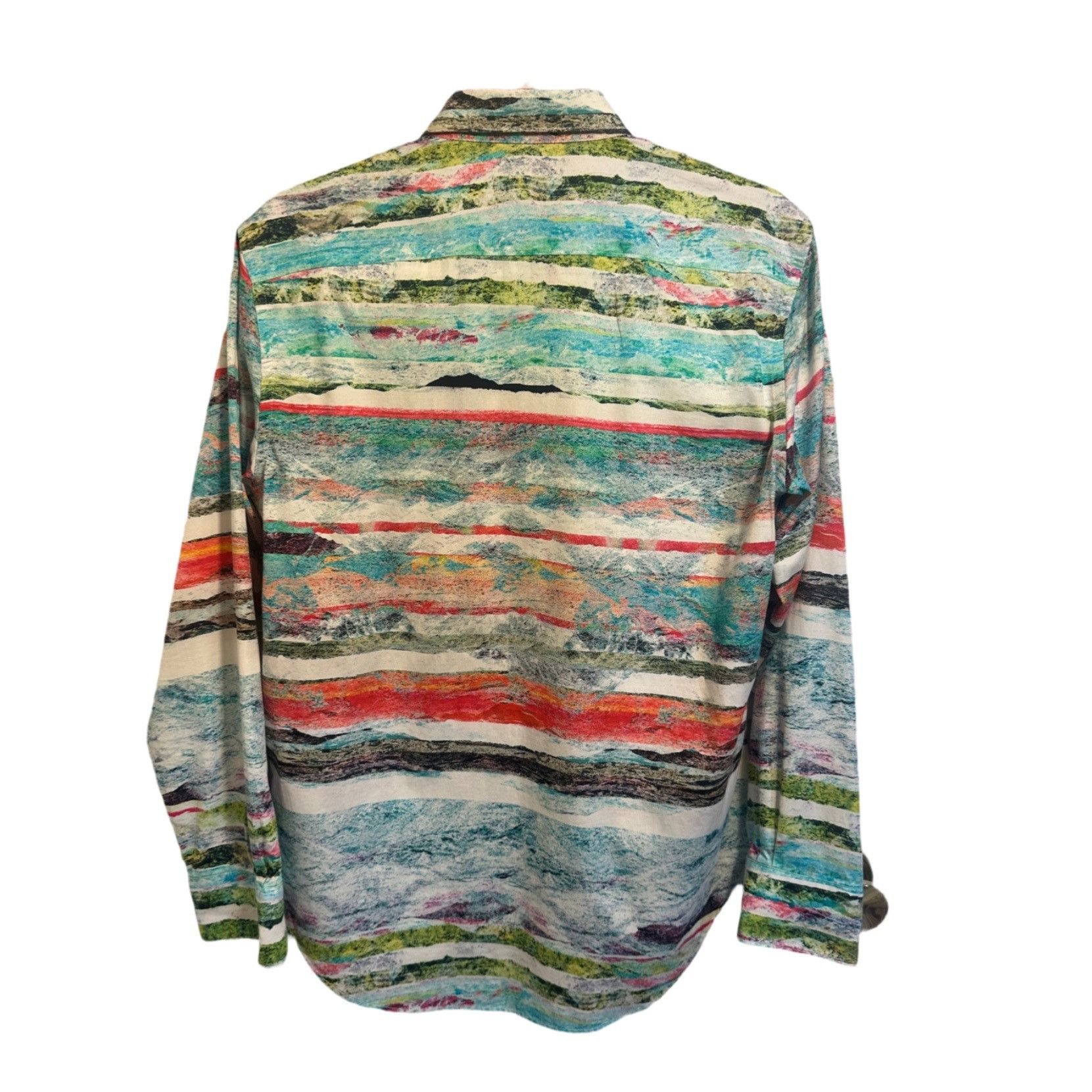 Robert Graham Robert Graham Bedouins Multicolor Summer Sunset Stripe Shirt Size US M / EU 48-50 / 2 - 2 Thumbnail