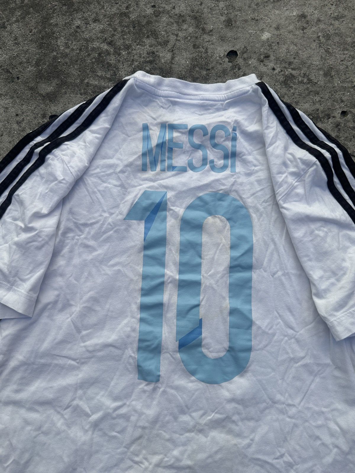 Adidas Adidas Messi 10 Argentina Soccer Jersey Blokecore Logo M Tee Size US M / EU 48-50 / 2 - 2 Thumbnail