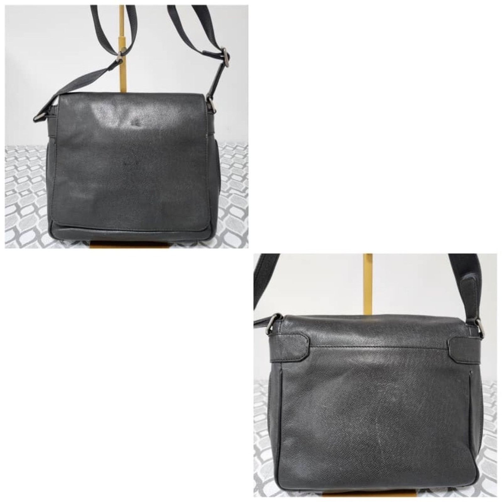 Louis Vuitton Authentic Louis Vuitton Taiga Viktor Messenger Bag Black Size ONE SIZE - 6 Thumbnail