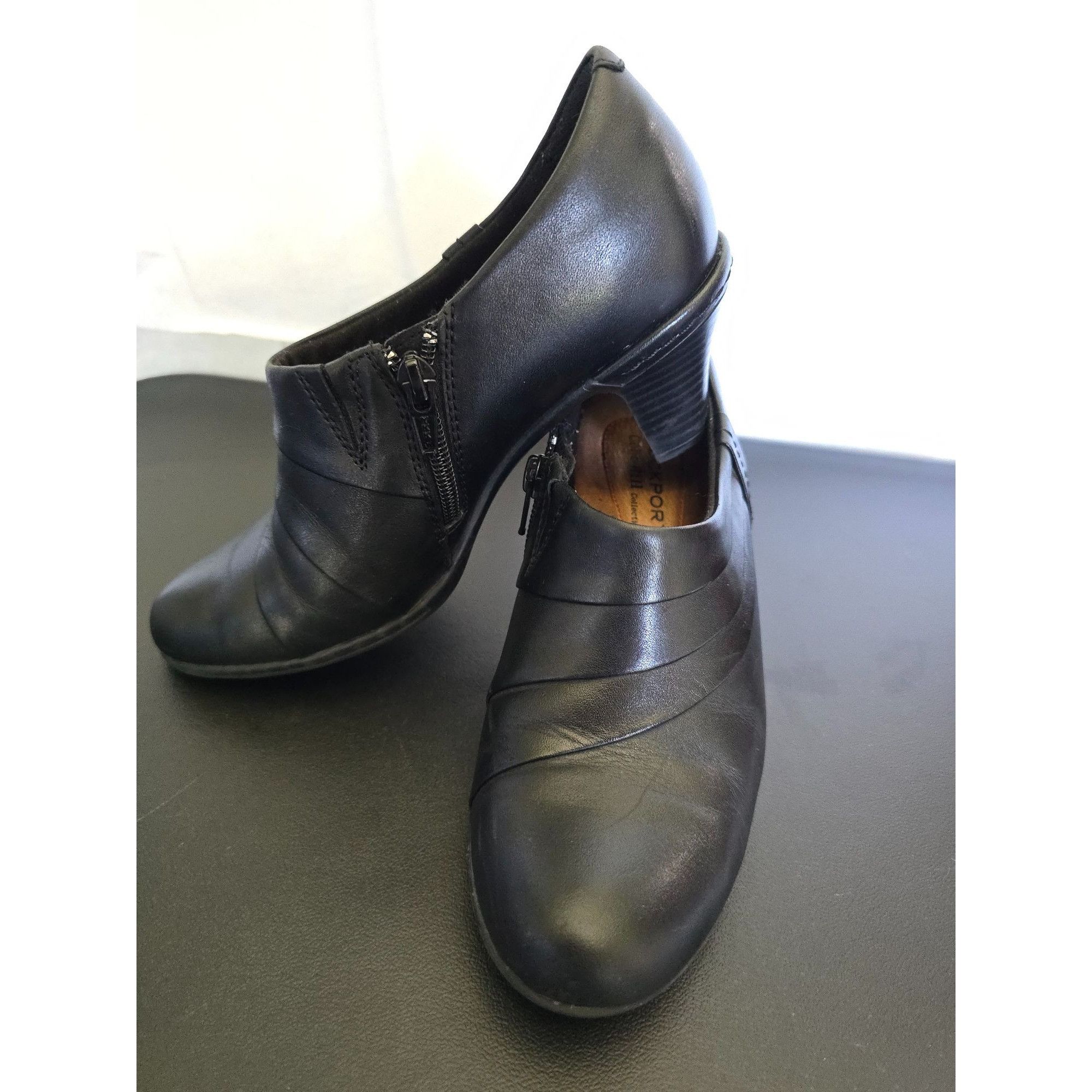 Rockport Rockport Cobb Hill Collection Womens Black Leather Heeled An Size US 6 / IT 36 - 1 Thumbnail