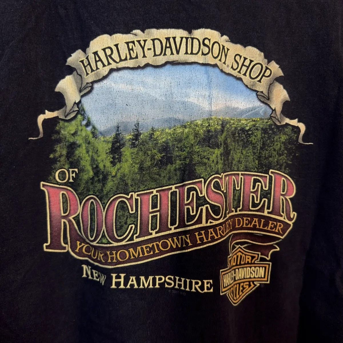 Harley Davidson Vintage Y2K Harley Davidson Rochester New Hampshire Tee Size US XXL / EU 58 / 5 - 7 Thumbnail