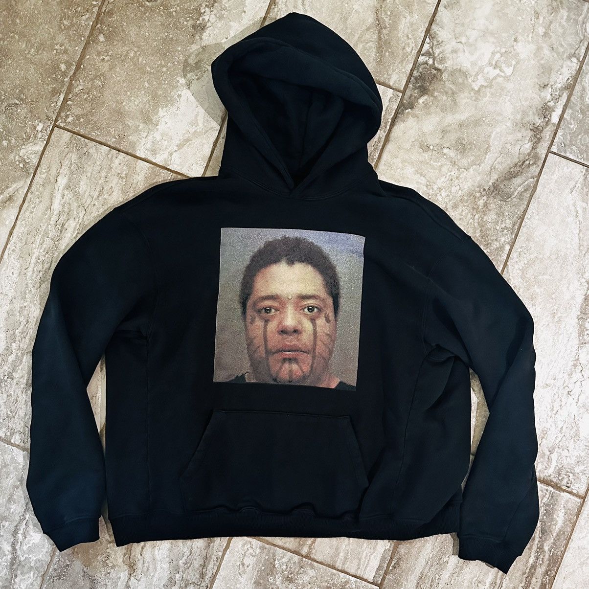 Pre-owned Playboi Carti Narcissist Mugshot Hoodie In Black