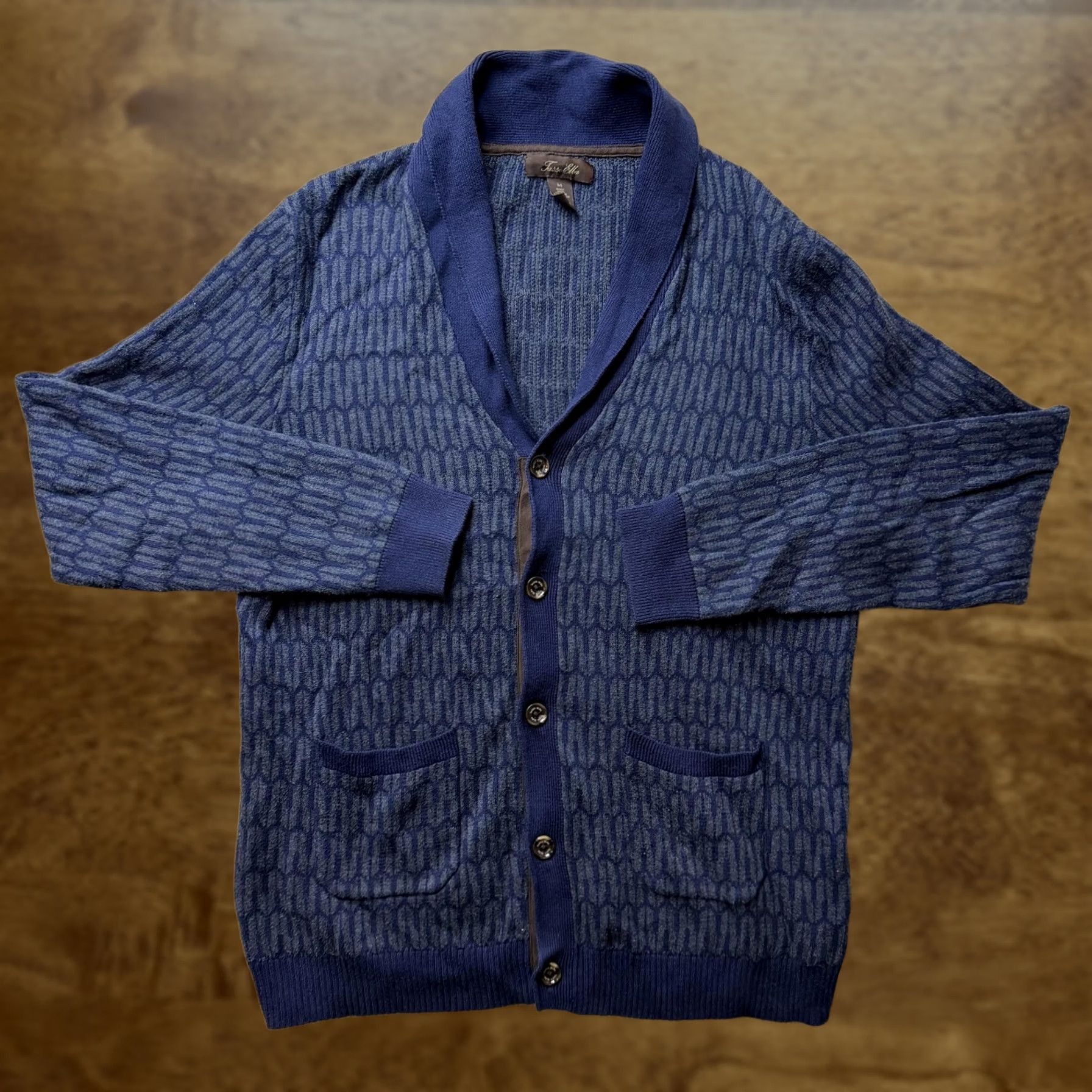 Tasso Elba Tasso Elba Sweater Mens Medium Blue Tight Knit Shawl Collar Cardigan Casual Size US M / EU 48-50 / 2 - 1 Thumbnail