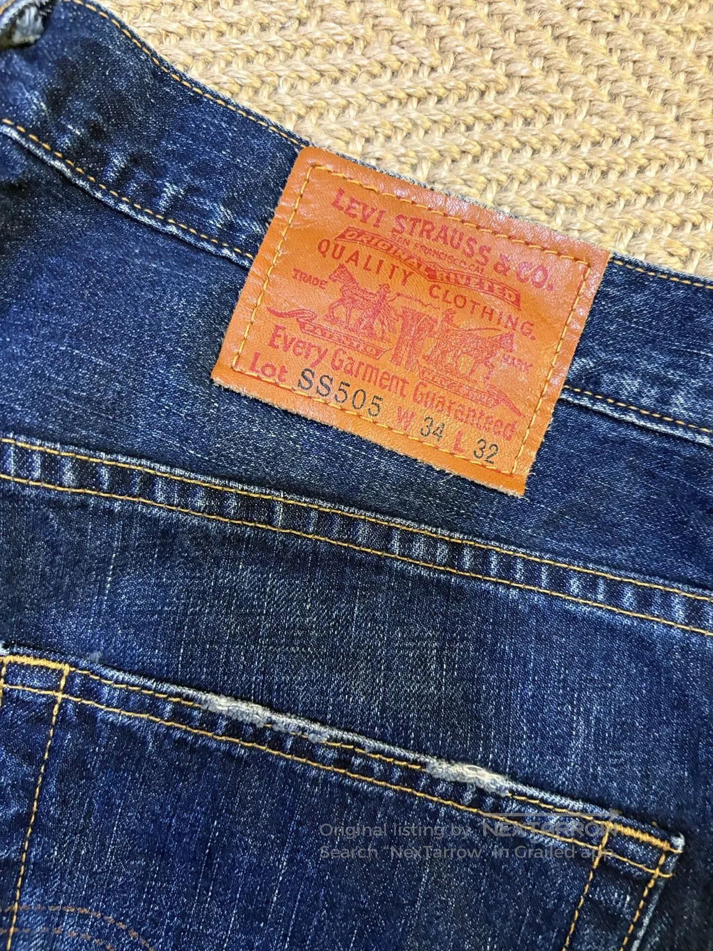 Stussy levis x stussy crush 505 distressed jeans. Size US 34 / EU 50 - 7 Thumbnail