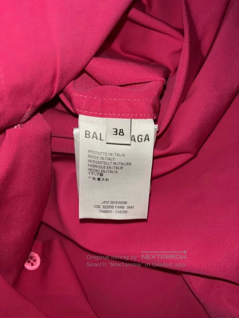 Balenciaga Balenciaga Logo Letter Print Collar Long Sleeve Shirt - Ma Size XS / US 0-2 / IT 36-38 - 4 Thumbnail