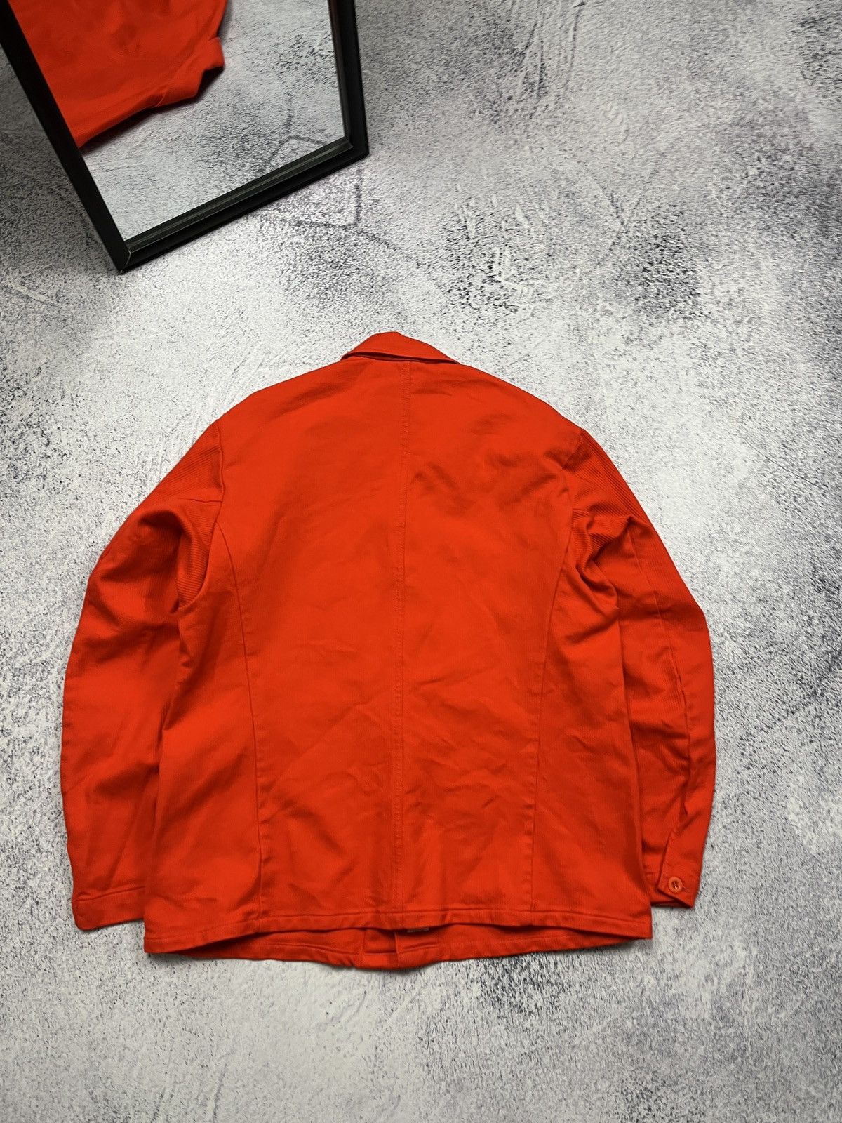 Le Laboureur Vintage 90’s Streule’s German Workwear Chore Jacket Orange Size US L / EU 52-54 / 3 - 14 Thumbnail