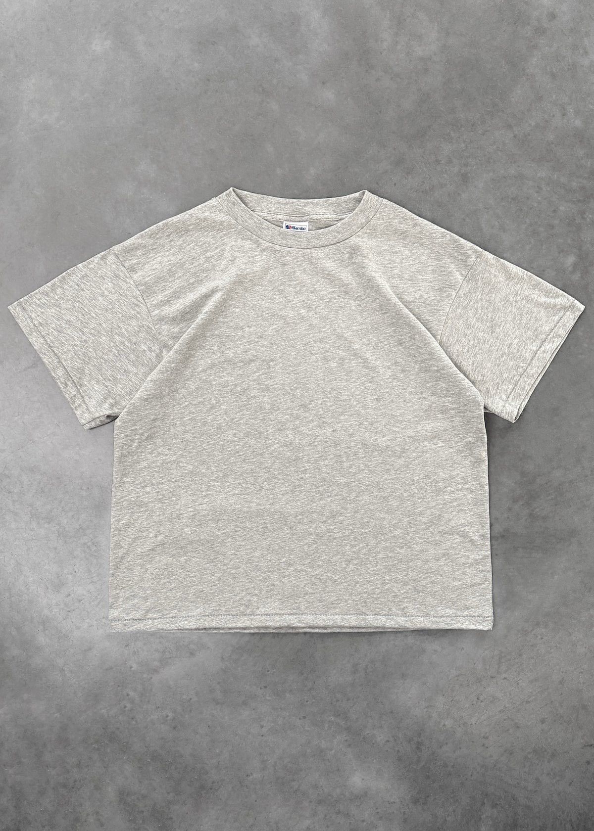 Akimbo Club “CHAIN-PEEKER” SINGLE STITCHED TEE - MEDIUM - HEATHER 