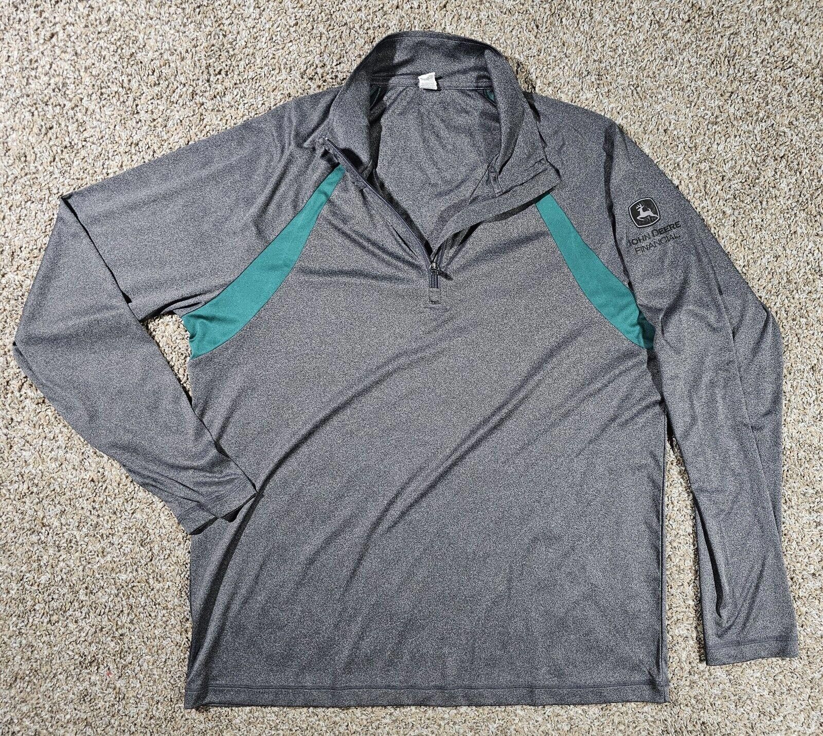 John Deere John Deere Financial 1/4 zip alo athletic shirt XL Size ONE SIZE - 1 Thumbnail