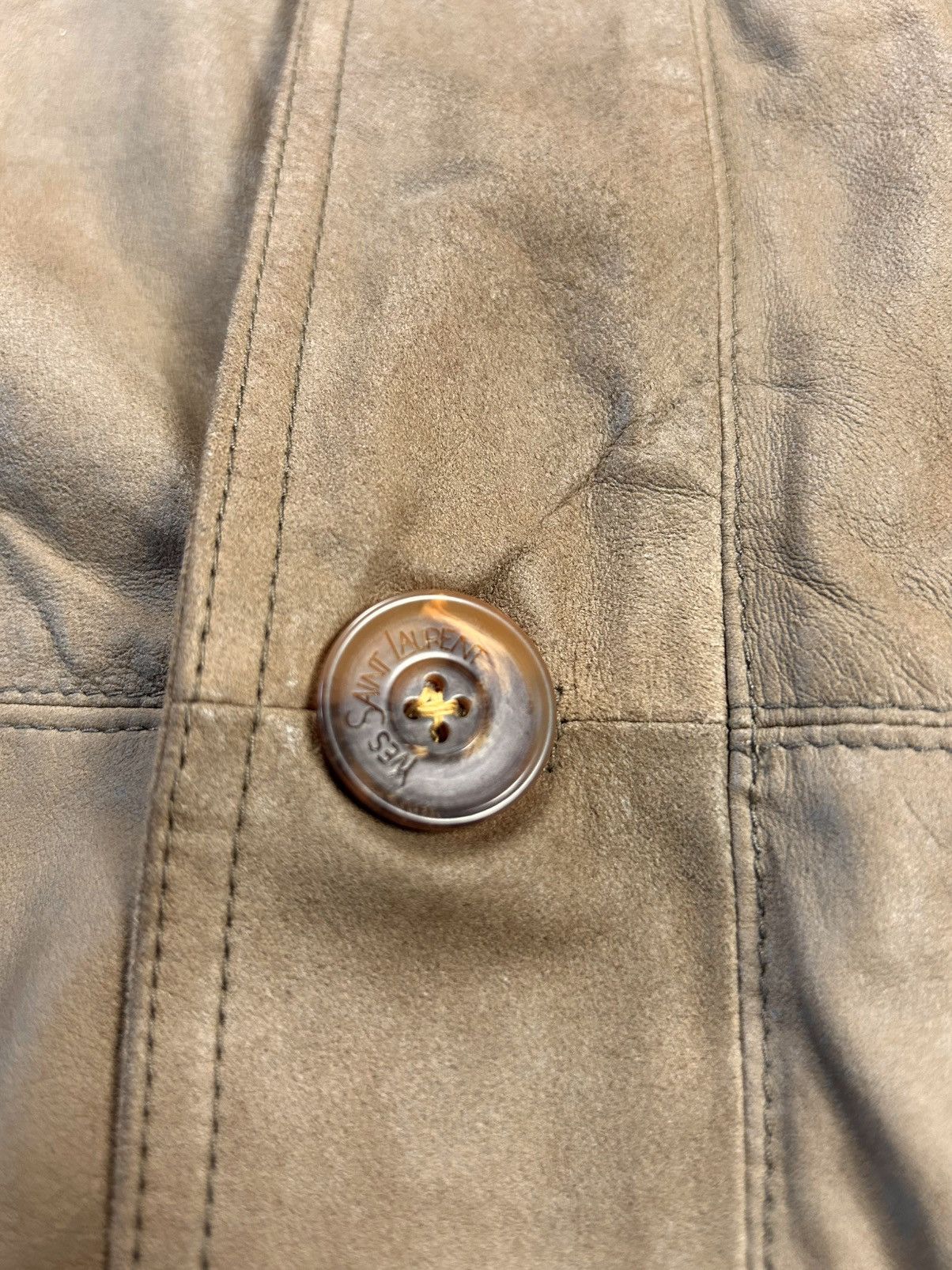 Yves Saint Laurent Yves Saint Laurent coat vintage brown lamb leather viscose Size US L / EU 52-54 / 3 - 4 Thumbnail