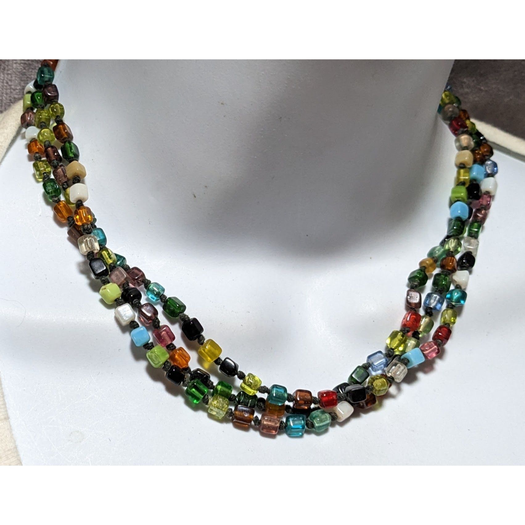 Other Rainbow Multilayer Glass Necklace Size ONE SIZE - 6 Thumbnail