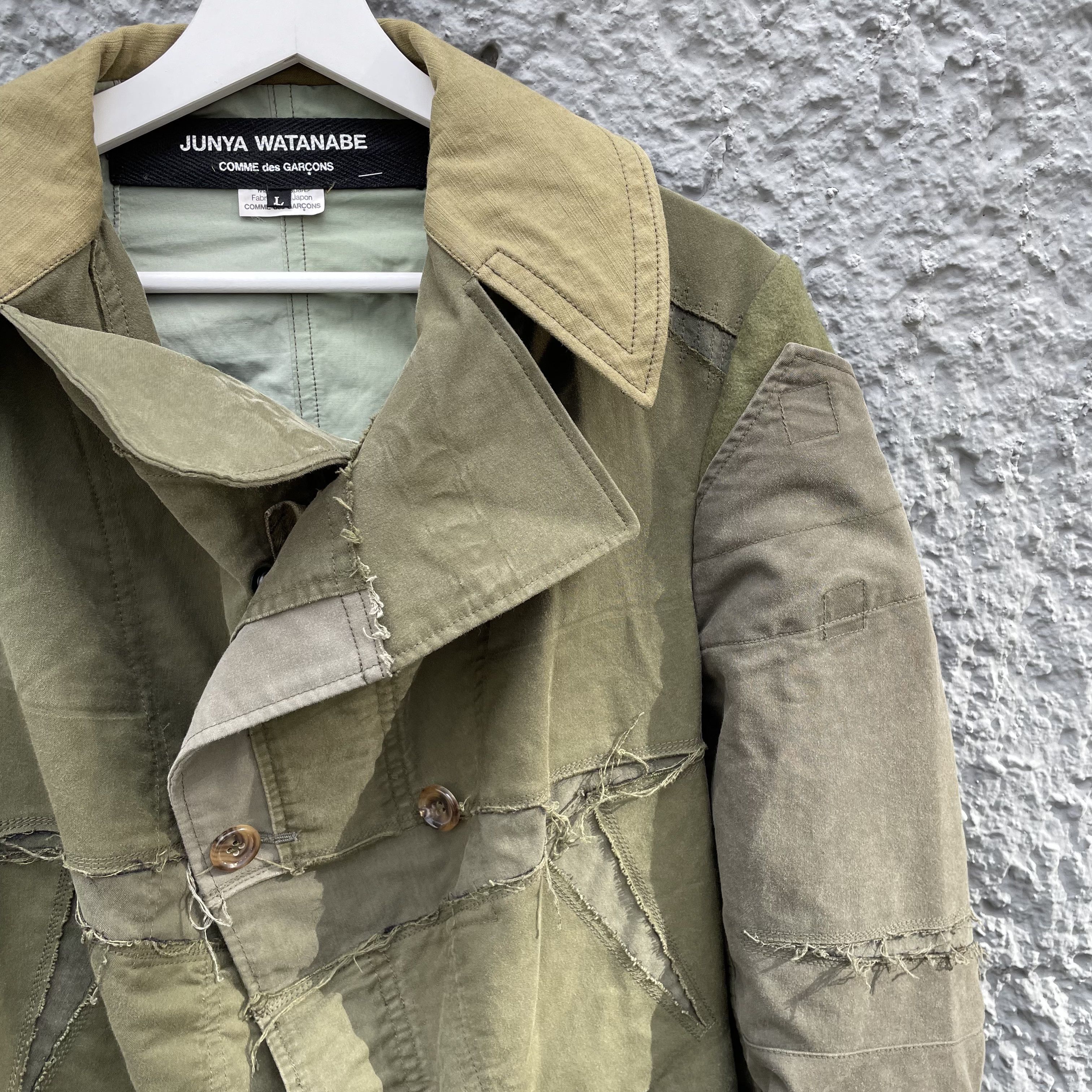 Comme des Garcons CDG Junya Watanabe Reworked Patchwork Military Coat F/W06 Size L / US 10 / IT 46 - 5 Thumbnail