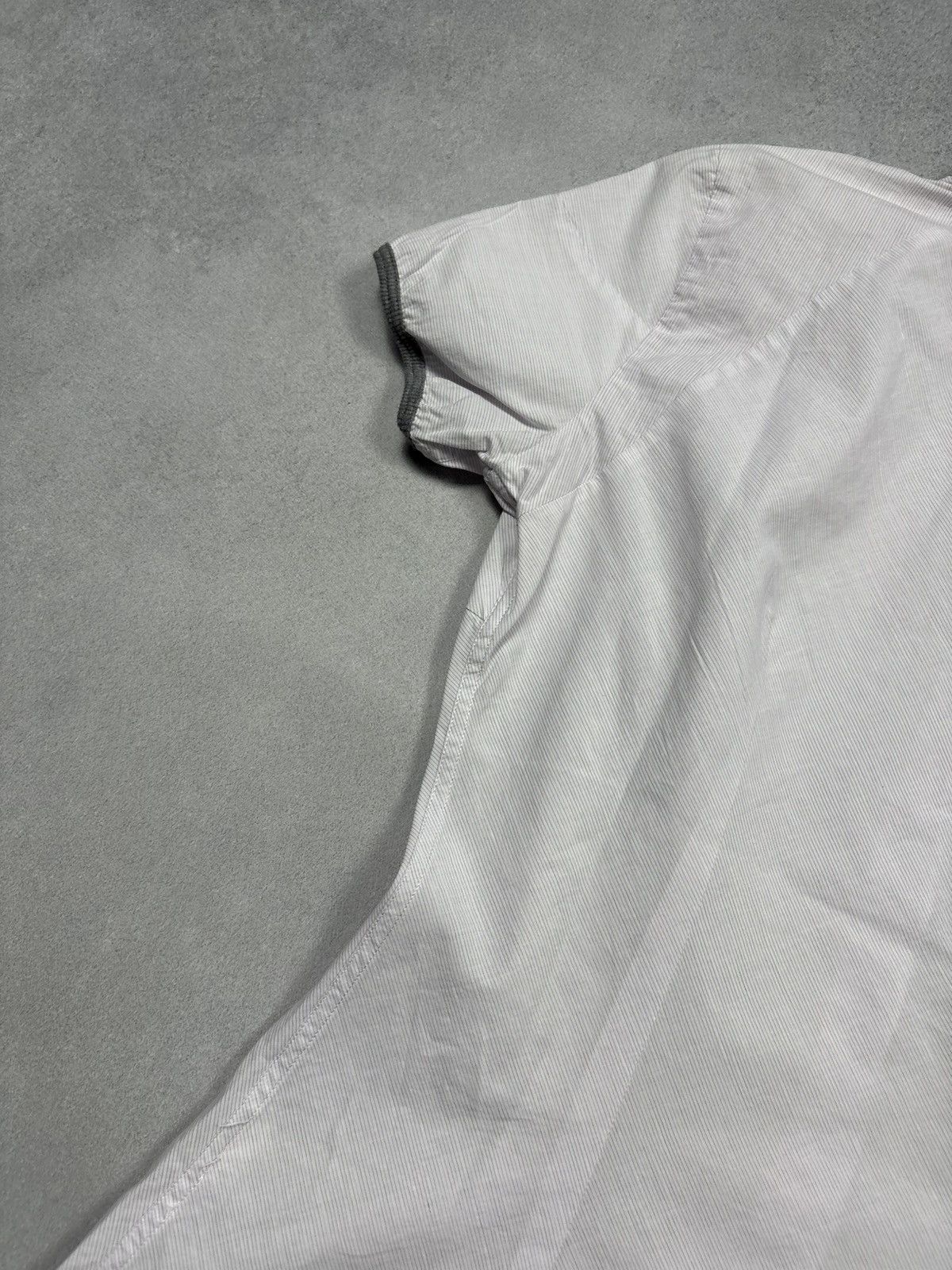 Brunello Cucinelli Brunello Cucinelli Monili Collar Button Short Sleeve Shirt S Size S / US 4 / IT 40 - 23 Thumbnail
