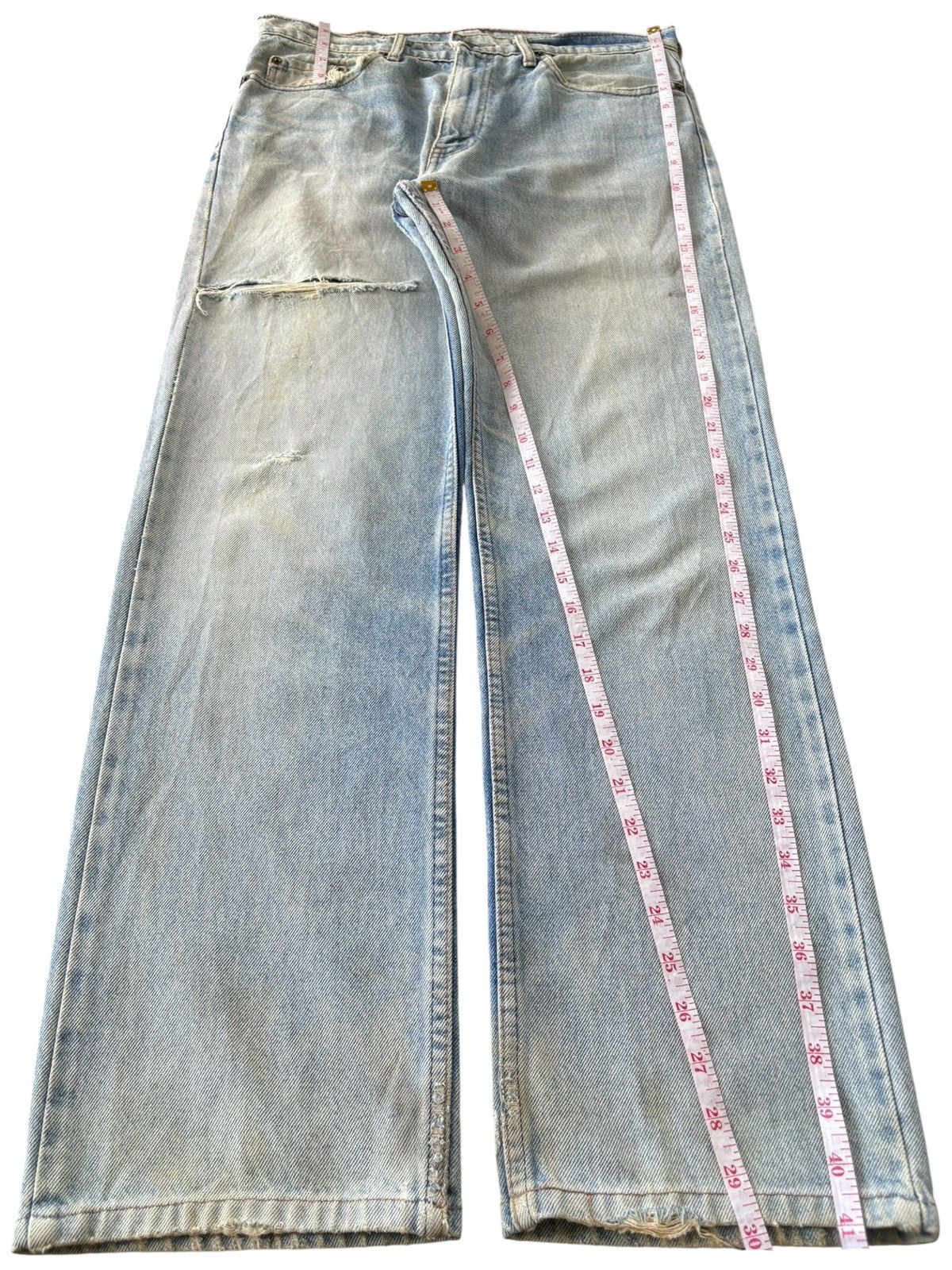 Levi's Vintage 90s Levis 518 Faded Wash Distressed Loose Jeans Size US 33 - 12 Thumbnail