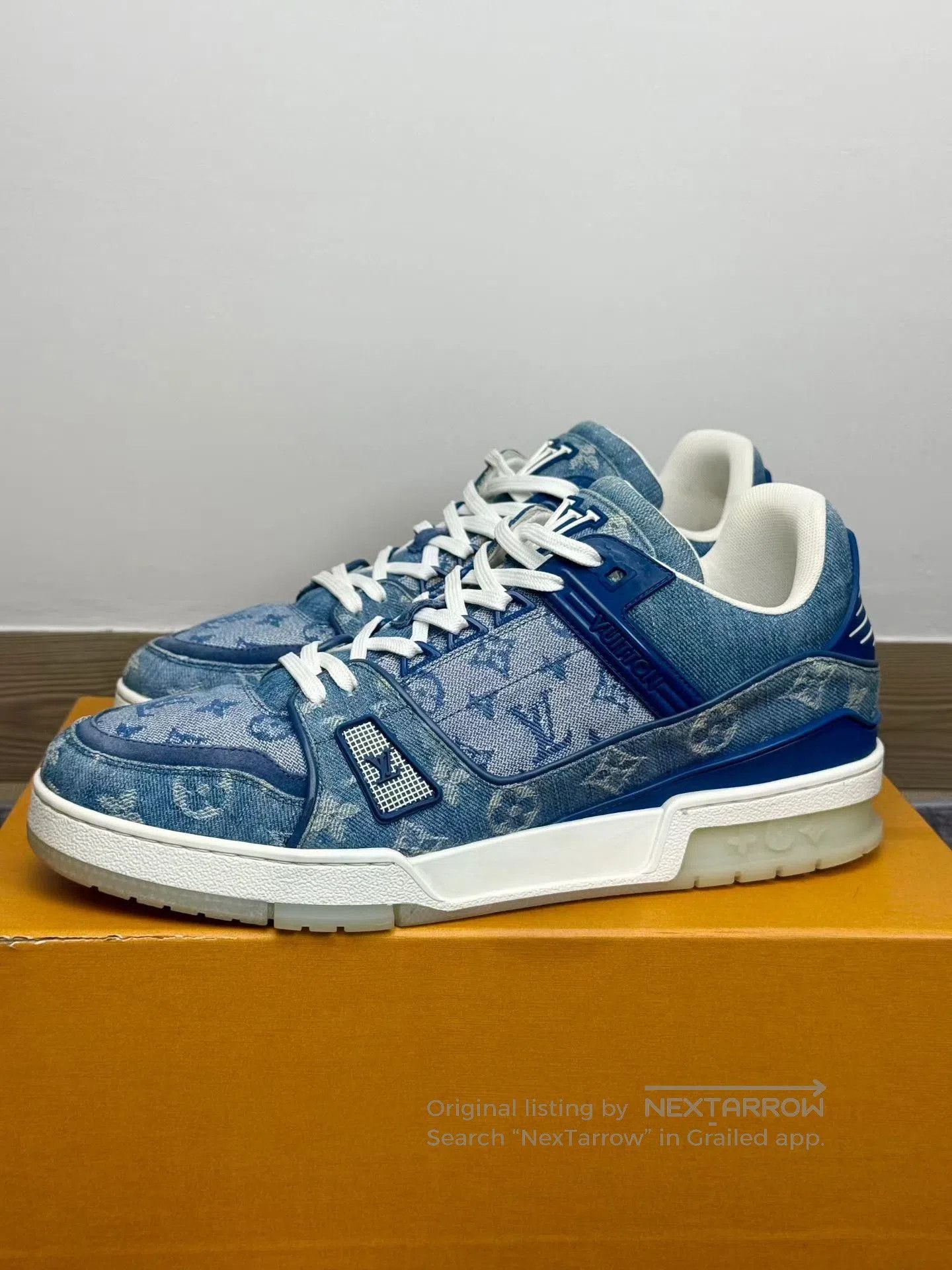 Louis Vuitton Louis Vuitton LV Trainer Blue Sneakers. Size US 8 / EU 41 - 1 Thumbnail