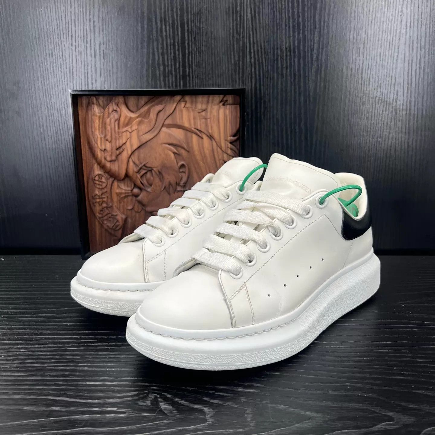 Alexander McQueen McQ men's Black Tail Smooth Calf Leather 40.5 Size US 7.5 / EU 40-41 - 1 Thumbnail