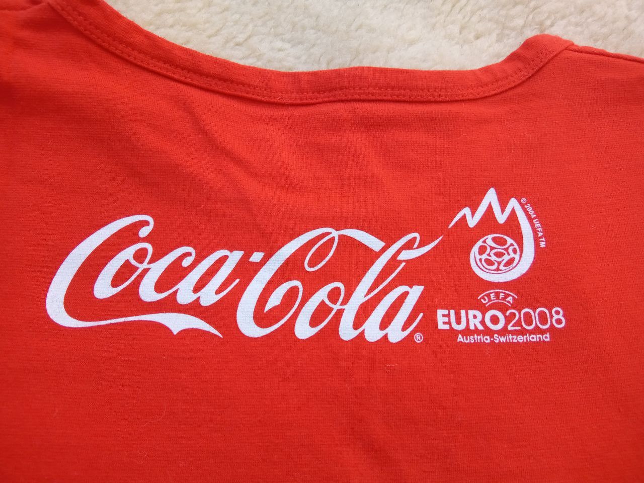 Coca Cola Vintage Red Coca Cola T-shirt Football Soccer Euro 2008 Size US XL / EU 56 / 4 - 4 Thumbnail