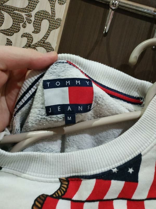 Tommy Hilfiger Tommy Jeans 90s Capsule 5.0 Flag Print Sweatshirt M Size US M / EU 48-50 / 2 - 4 Thumbnail