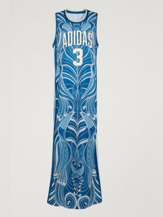 Adidas Adidas X Farm Rio Premium Dress blue and white L Size L / US 10 / IT 46 - 1 Thumbnail