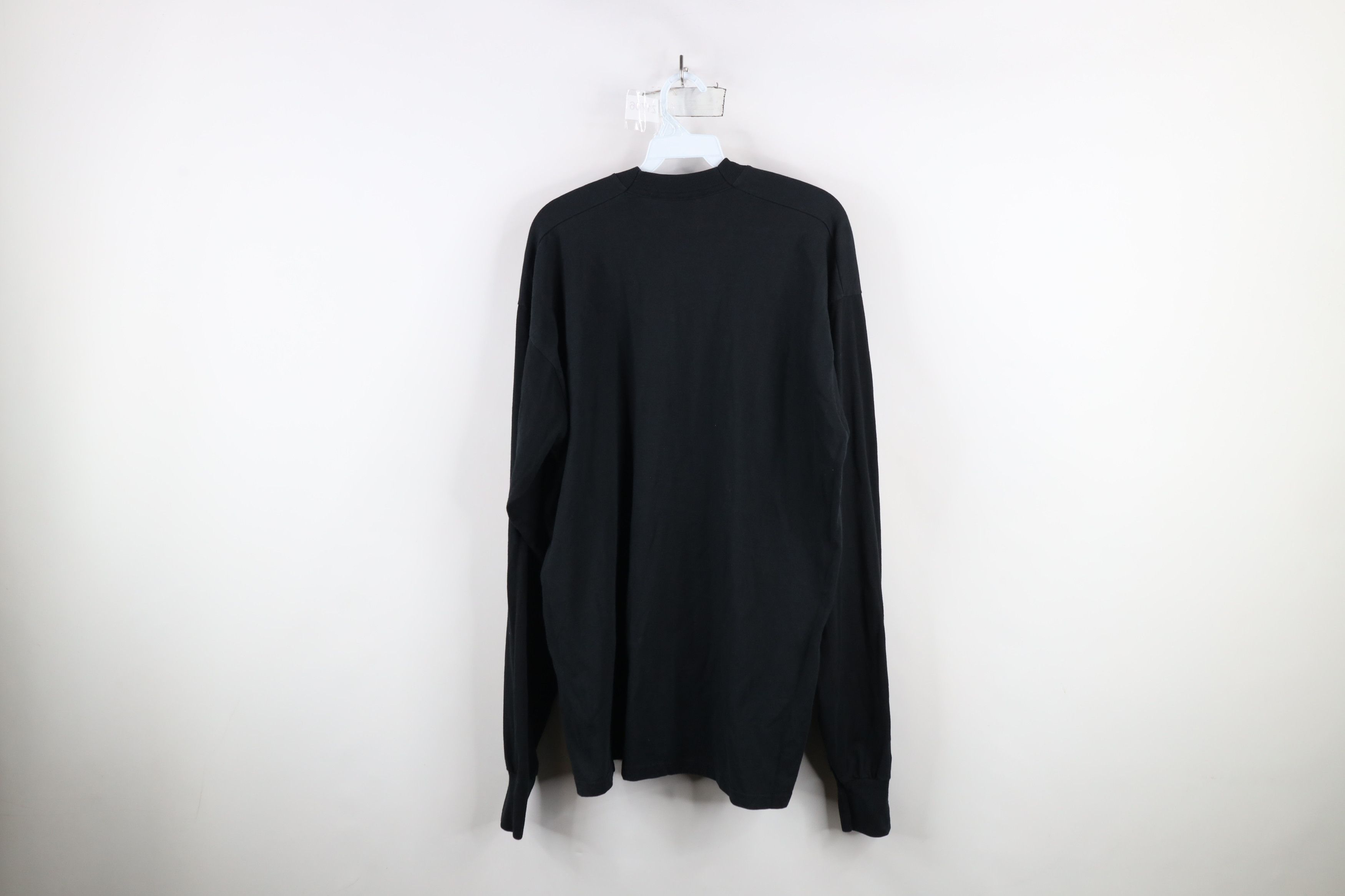 Vintage Vintage 90s Streetwear Faded Blank Long Sleeve T-Shirt Black Size US XXL / EU 58 / 5 - 7 Thumbnail