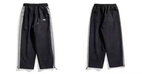 Jean 20AW Indigo Union Japan Black Pleuche Patchwork Sweatpants Size US 32 / EU 48 - 2 Thumbnail