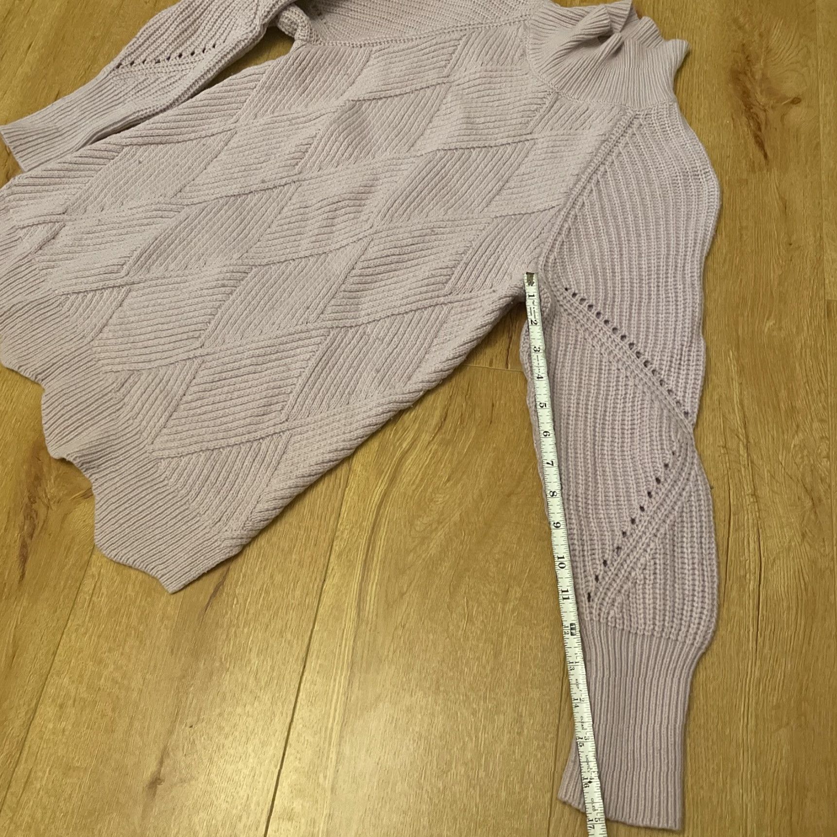 Rebecca Taylor Rebecca Taylor Sweater Ladies Med Purple Mock Neck Basket Weave Open Knit Pullover Knit Open-Knit Raglan Sleeve Long Sleeve Size M / US 6-8 / IT 42-44 - 4 Thumbnail