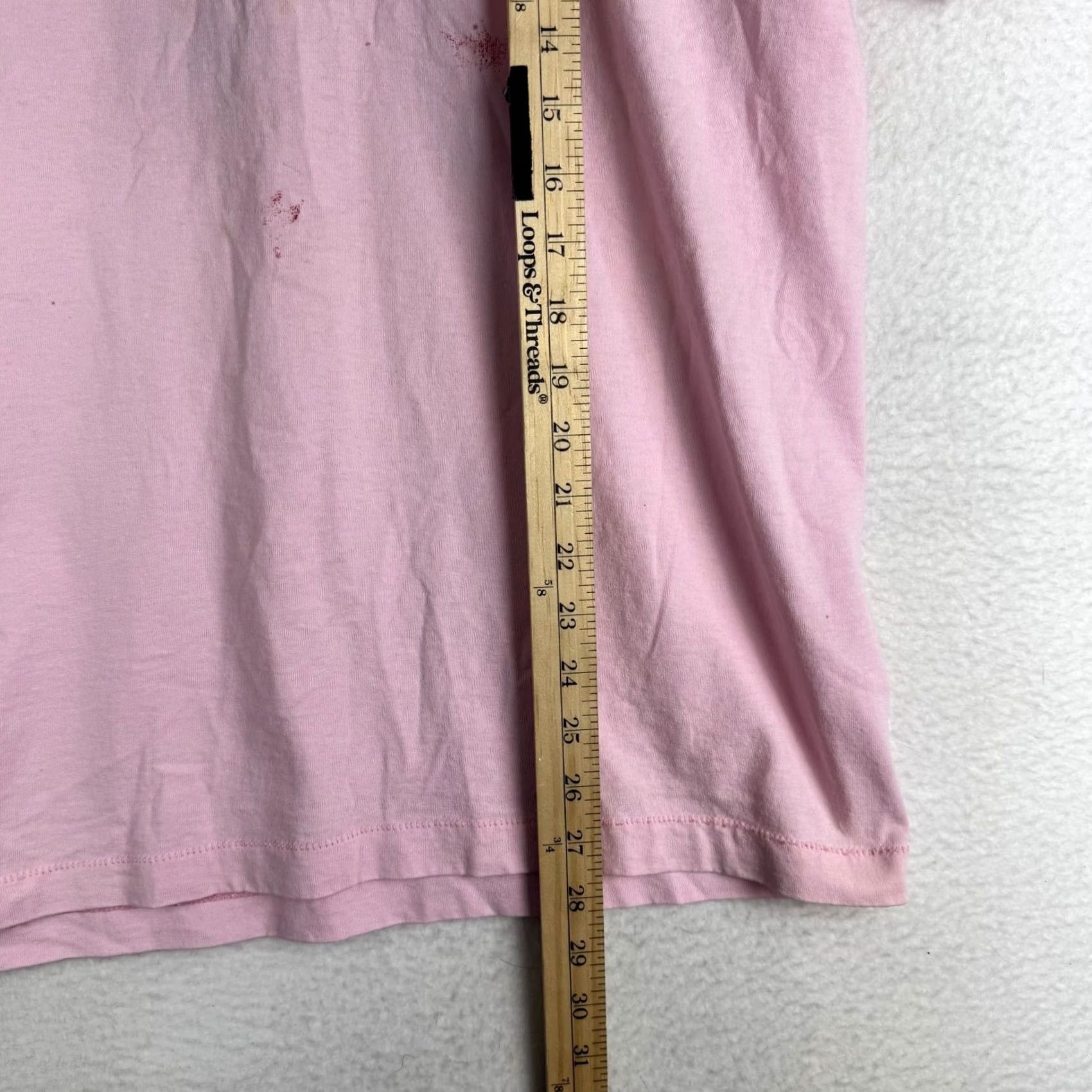 Vintage VINTAGE Screen Stars T Shirt XL Pink 80s 90s Graphic Tee Short Sleeve Unisex Cotton Blend Pastel Pink Single Stitch Mens Womens Boys Girls Size US XL / EU 56 / 4 - 7 Thumbnail