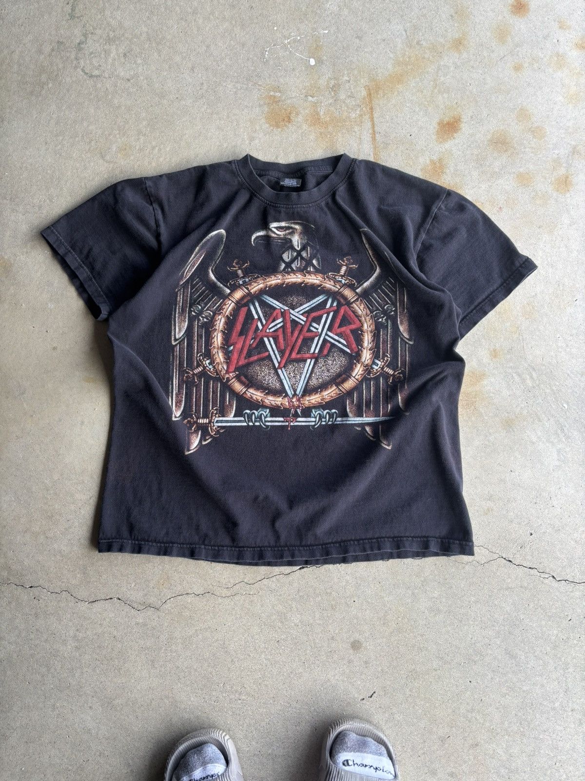 Other Vintage 90s Slayer Faded Black Metal Grunge Thai Tee Size US L / EU 52-54 / 3 - 1 Thumbnail