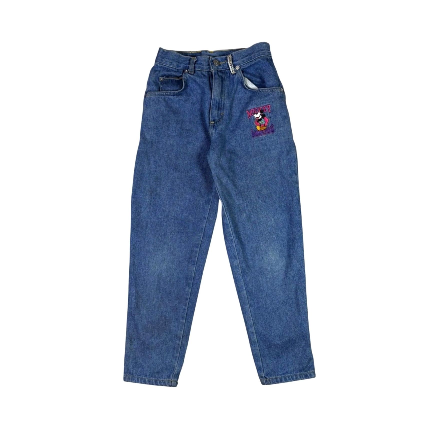Mickey & Co. VINTAGE Mickey & Co. Disney Jeans High Waisted Embroidered Tapered Leg Blue 24P Womens Jeans (25 in Inseam) Size 42" / US 20 - 2 Thumbnail