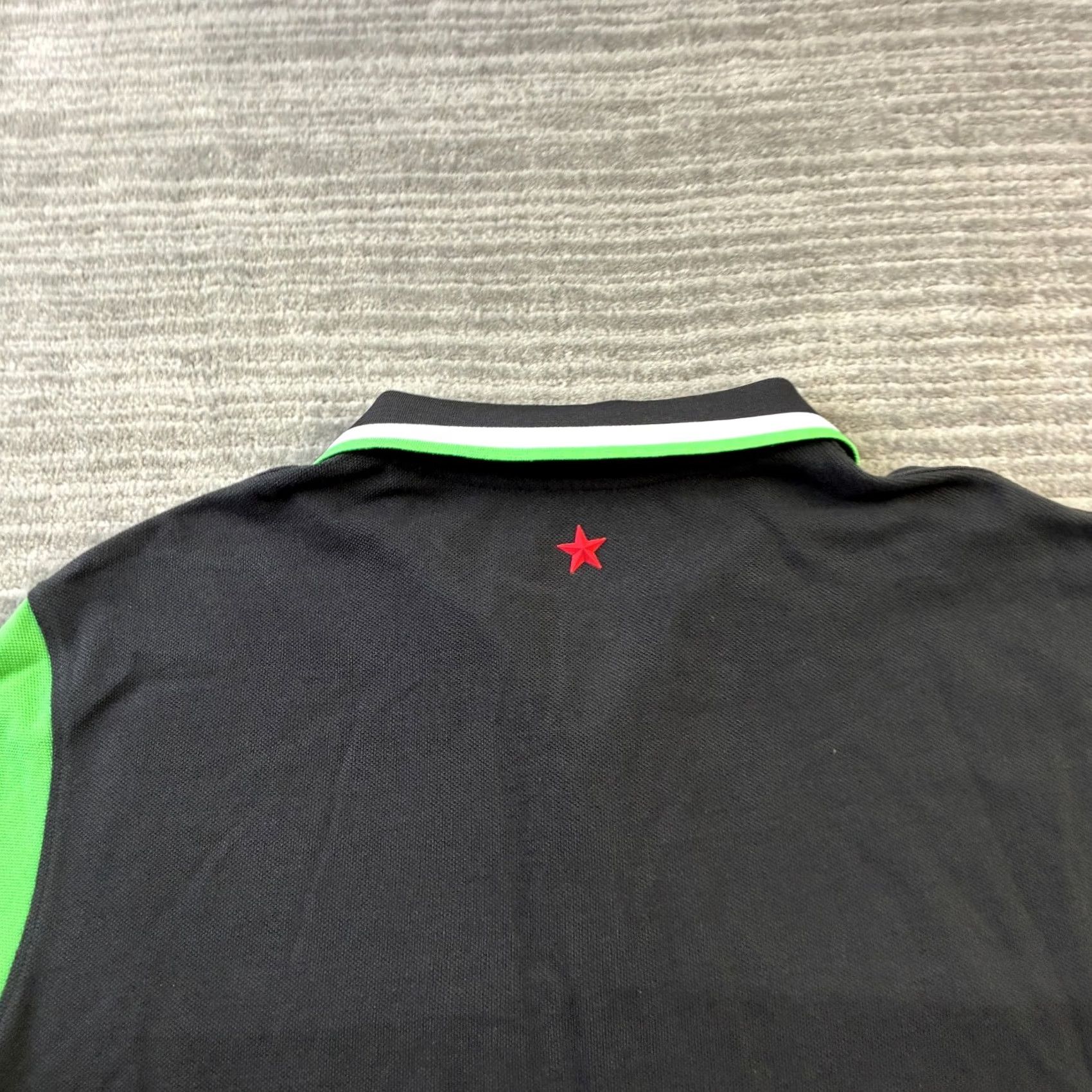 Armani Exchange Armani Exchange Polo Shirt Mens Large Black Green Pique Colorblock Logo Shirt Size US L / EU 52-54 / 3 - 6 Thumbnail